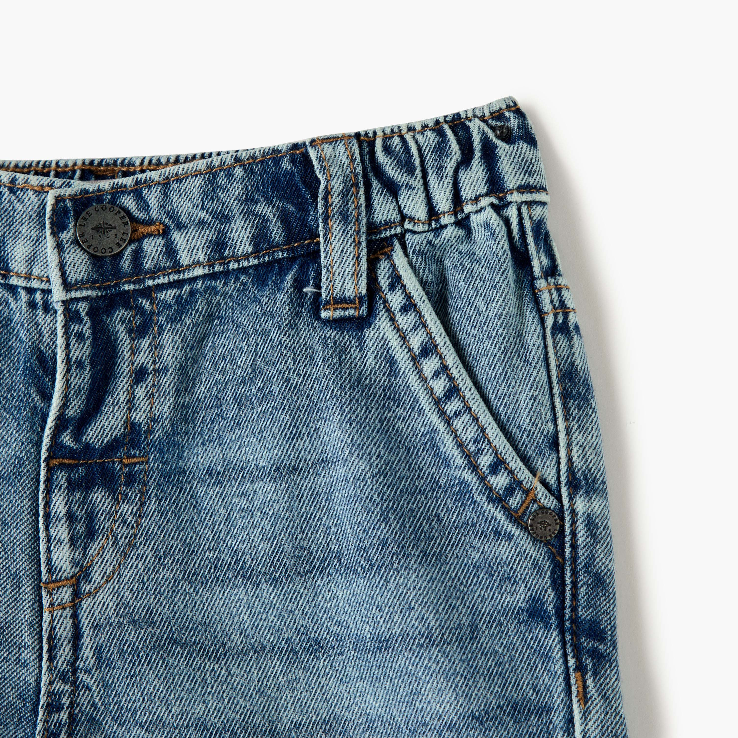 Lee Cooper Denim Shorts with Pockets-baby-boys-clothing-bottoms-shorts-image-3