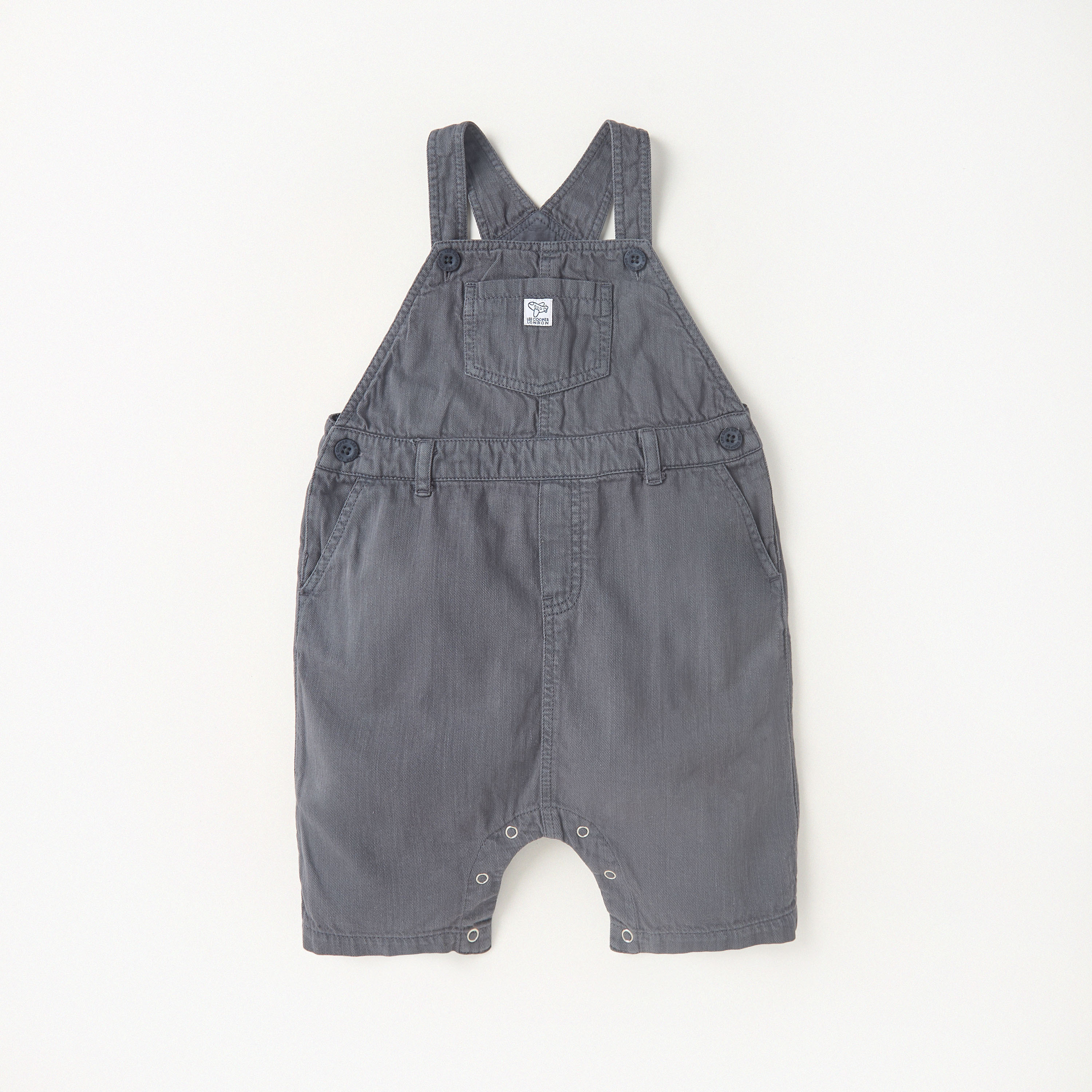 دنغري دينم سادة بزر إغلاق كباس وجيوب من لي كوبر-baby-boys-clothing-rompers-image-1