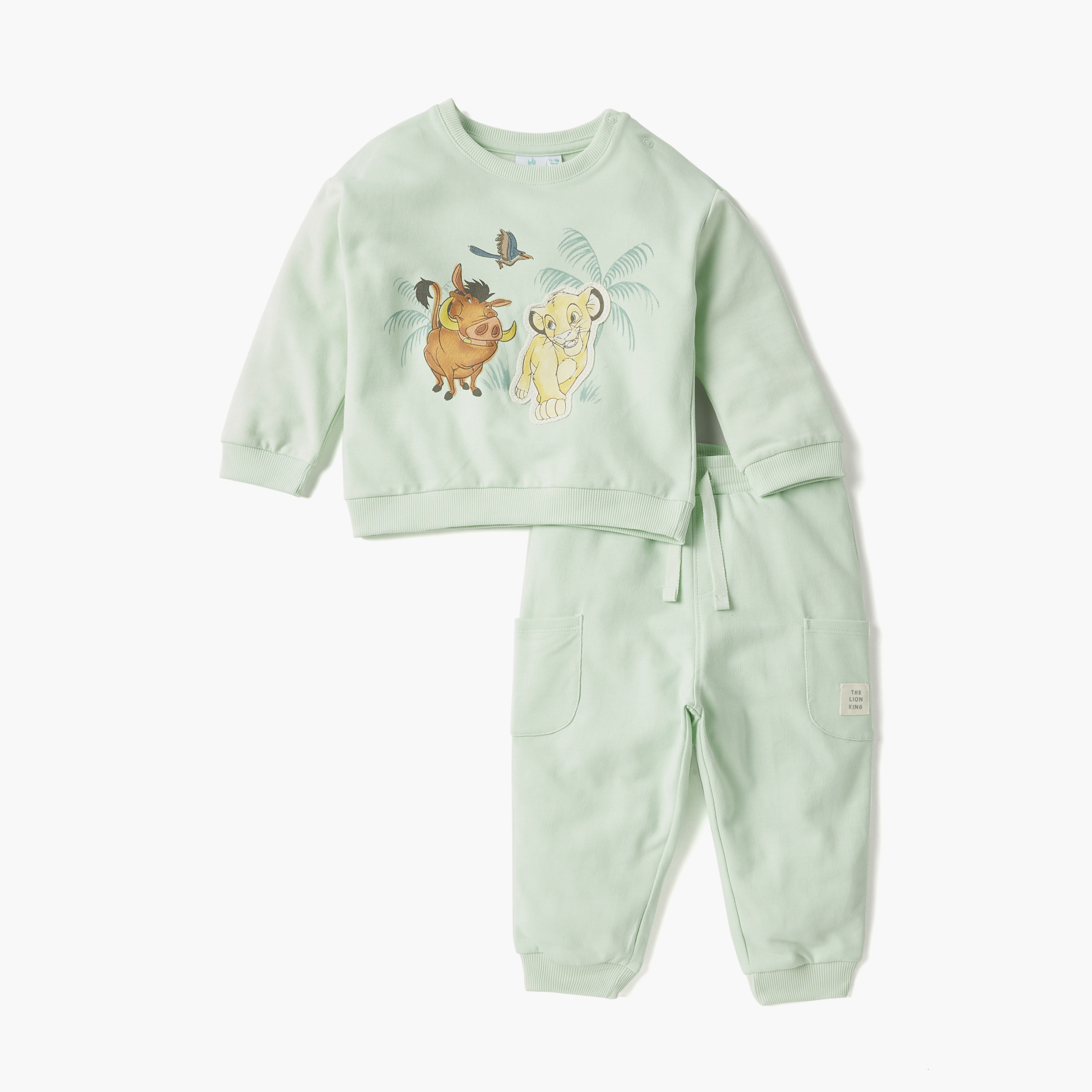 Disney The Lion King Print Sweatshirt and Cargo Joggers Set-baby-boys-clothing-winterwear-setsandcoords-image-1