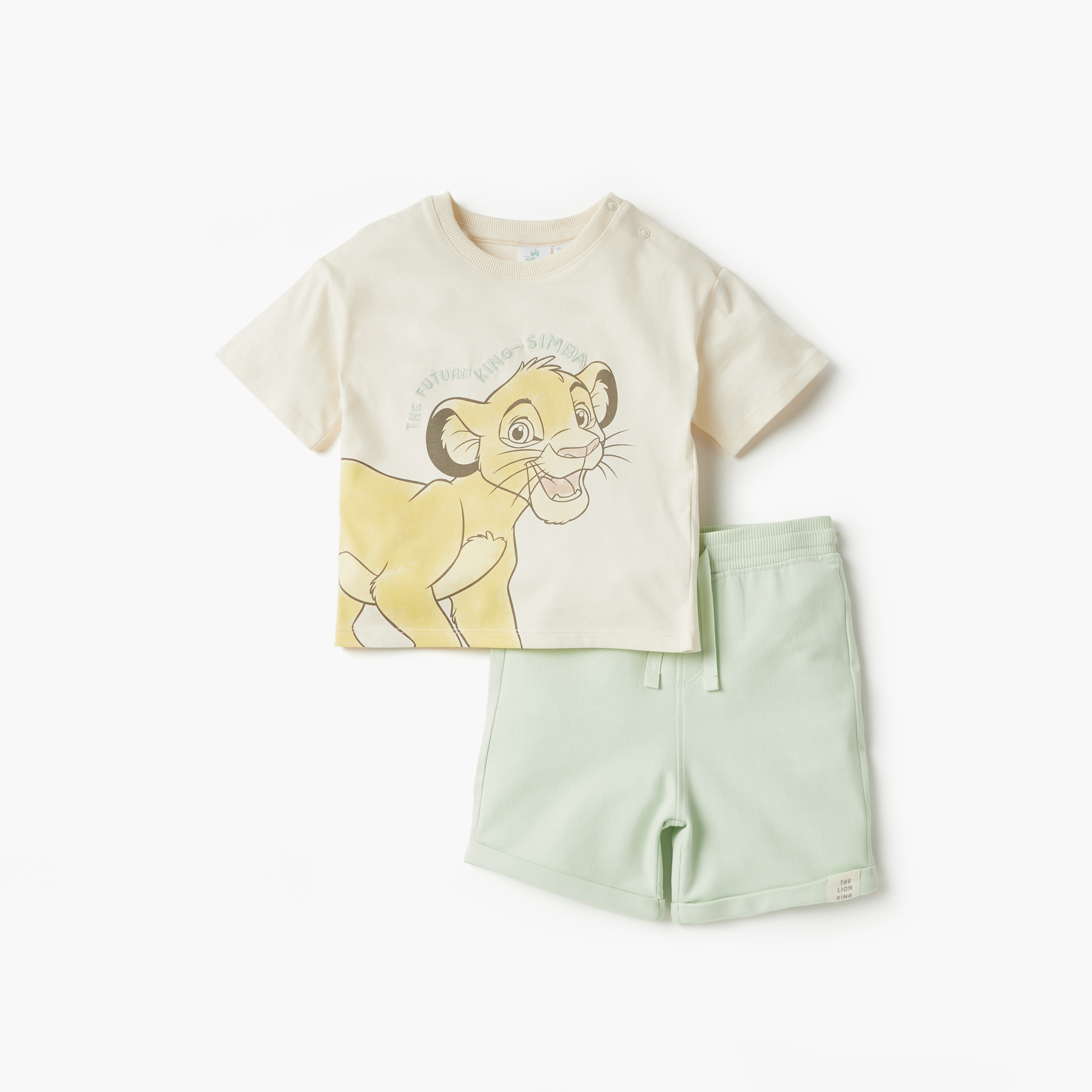 طقم شورت وتيشيرت قطن بطبعات ليون كينج من ديزني-baby-boys-clothing-setsandcoords-image-1