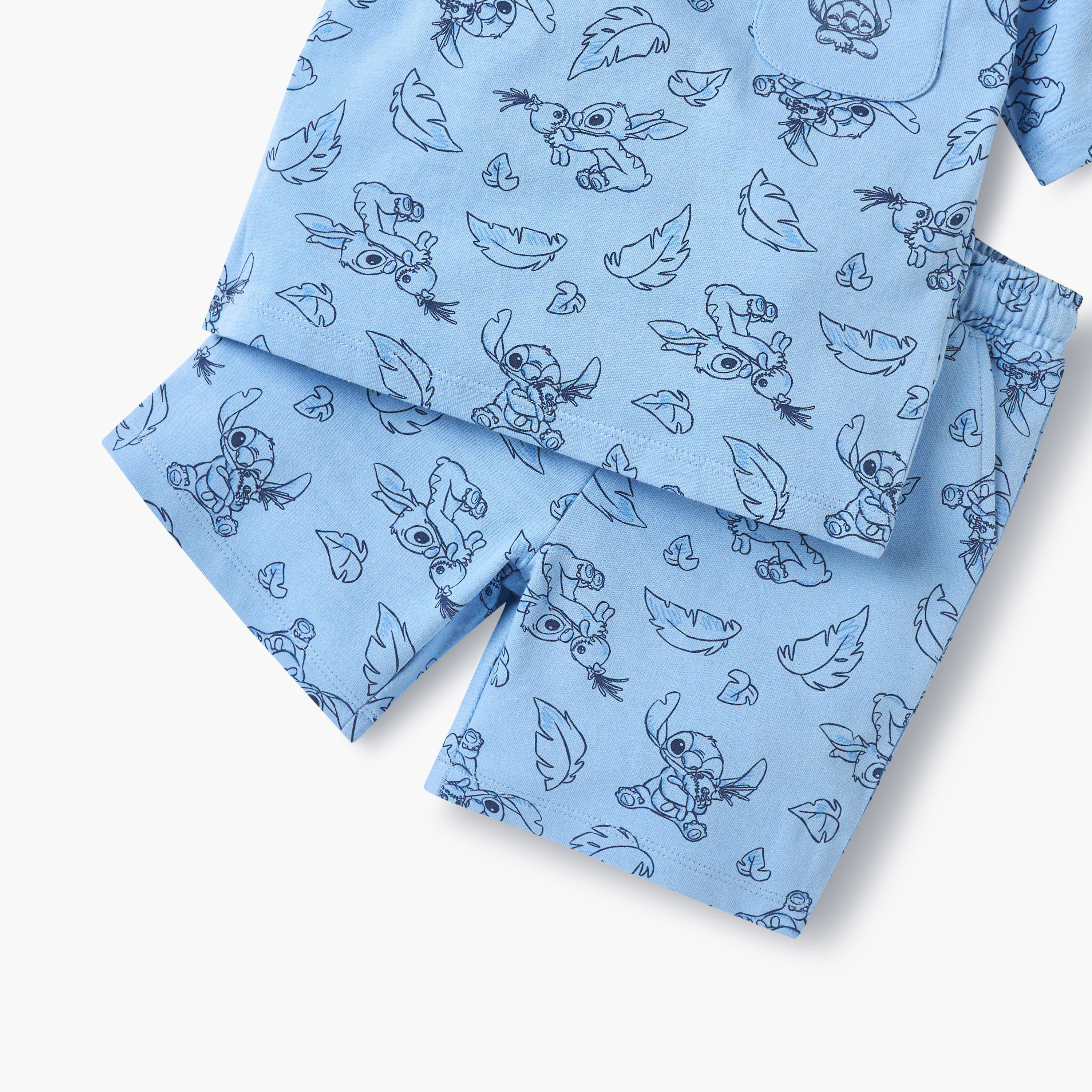 طقم شورت وتيشيرت بأكمام قصيرة وطبعات ستيتش من ديزني-baby-boys-clothing-setsandcoords-image-5