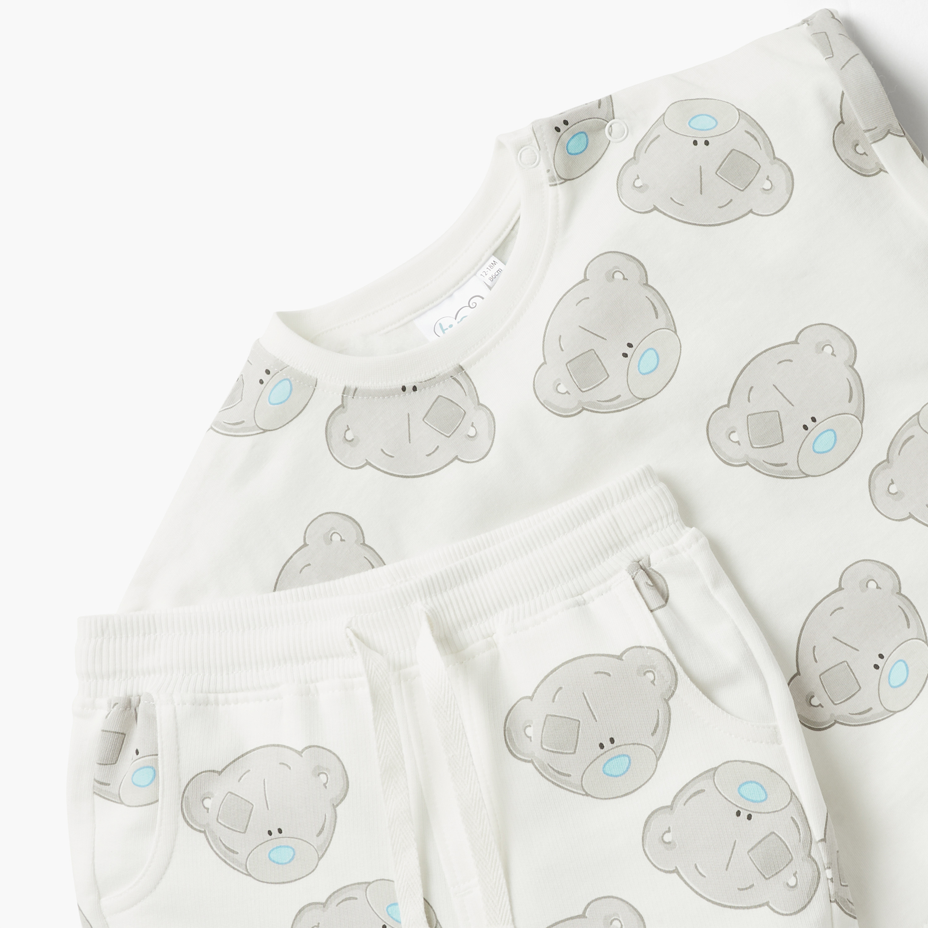 طقم شورت وتيشيرت بطبعات دب كارت بلانش-baby-boys-clothing-setsandcoords-image-4