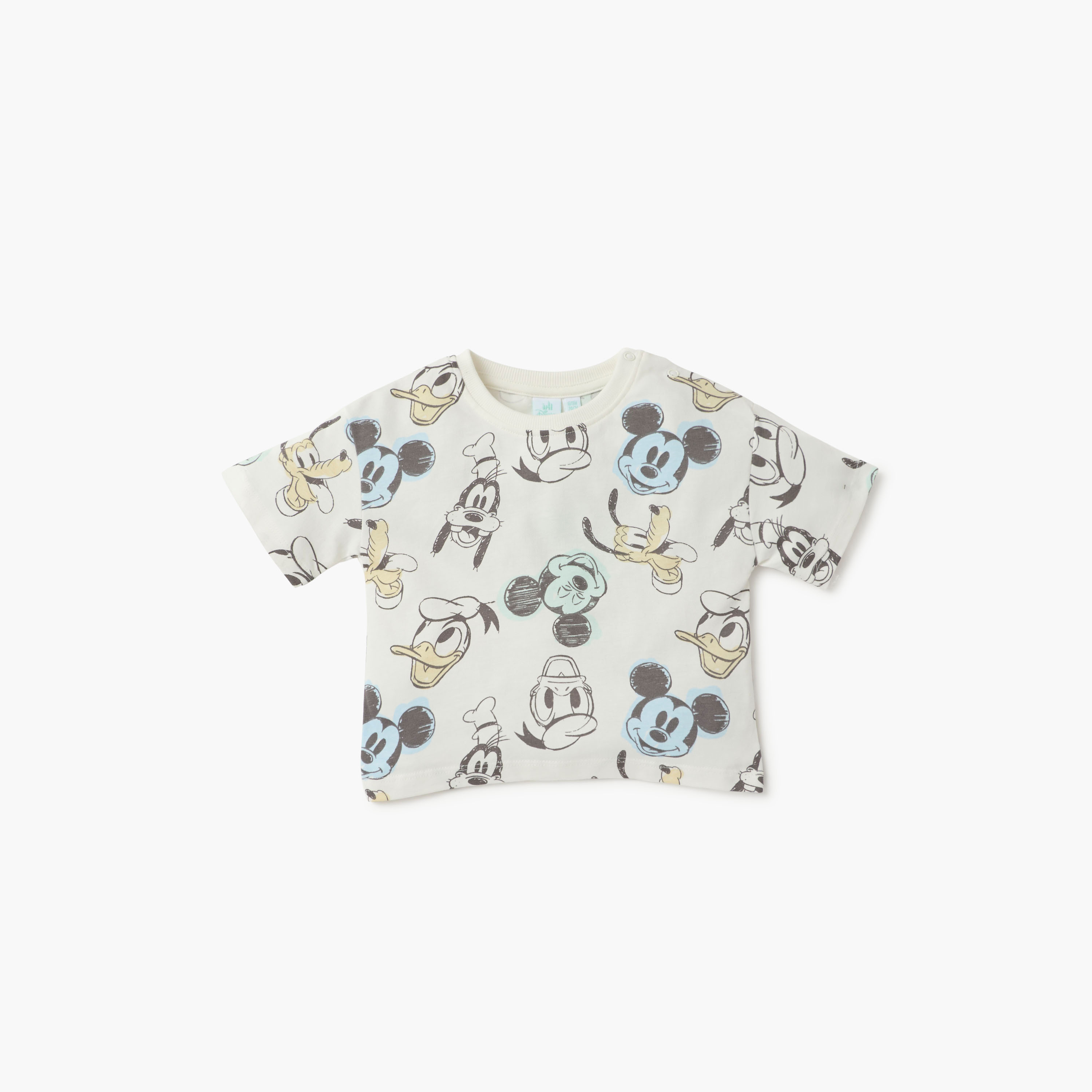 Disney Mickey and Friends Print T-shirt and Shorts Set-baby-boys-clothing-setsandcoords-image-2