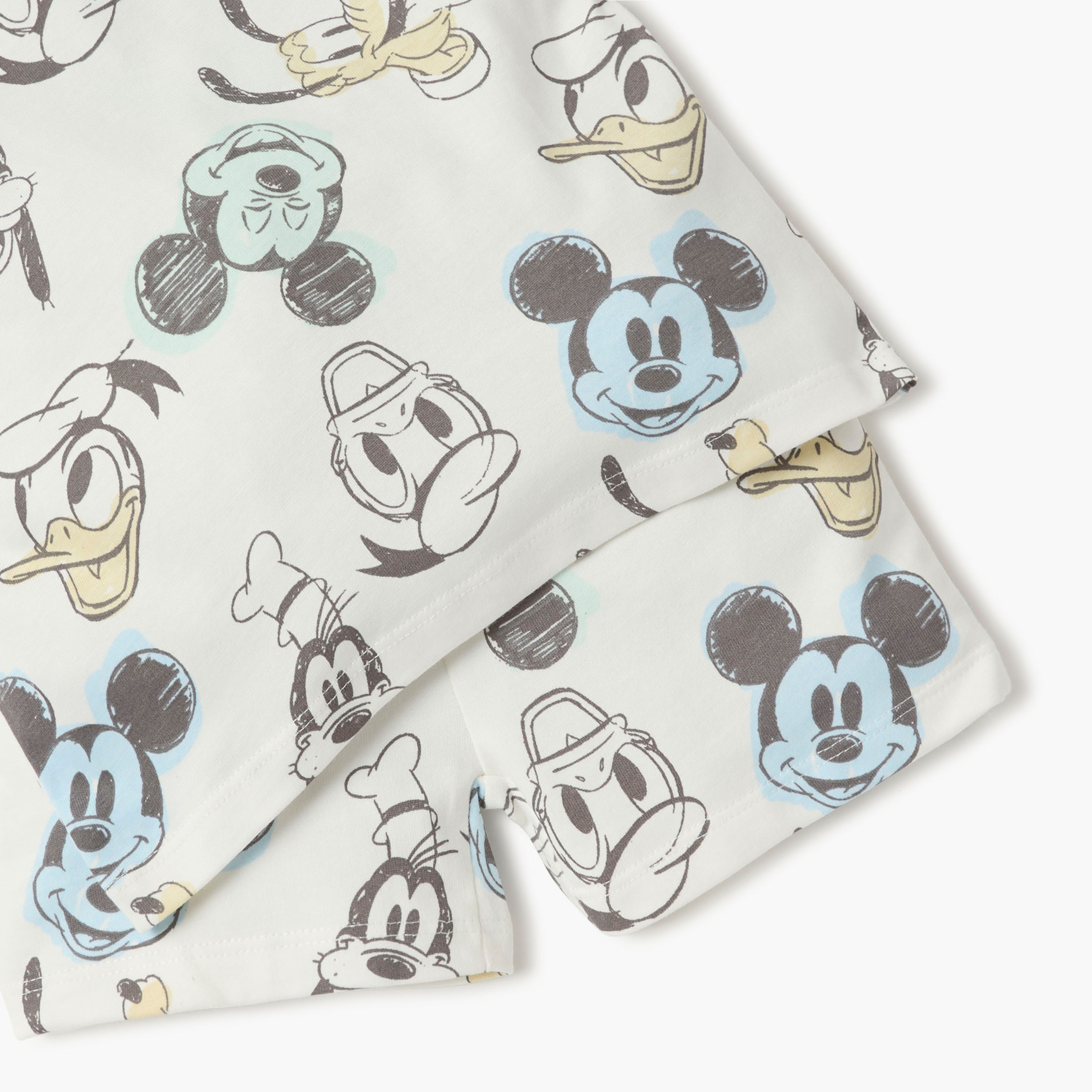 Disney Mickey and Friends Print T-shirt and Shorts Set-baby-boys-clothing-setsandcoords-image-5