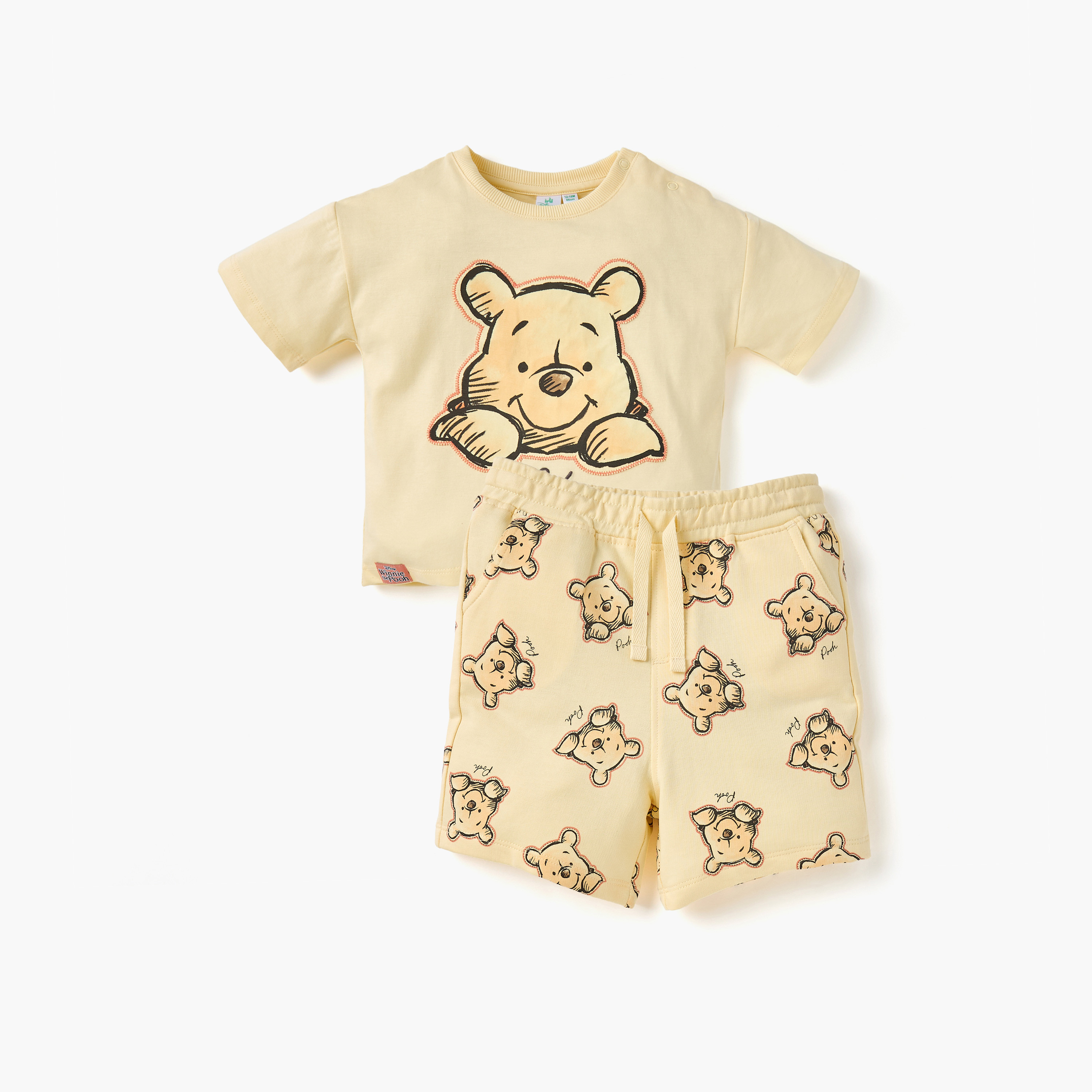 طقم شورت وتيشيرت بطبعات ويني ذا بوه من ديزني-baby-boys-clothing-setsandcoords-image-1