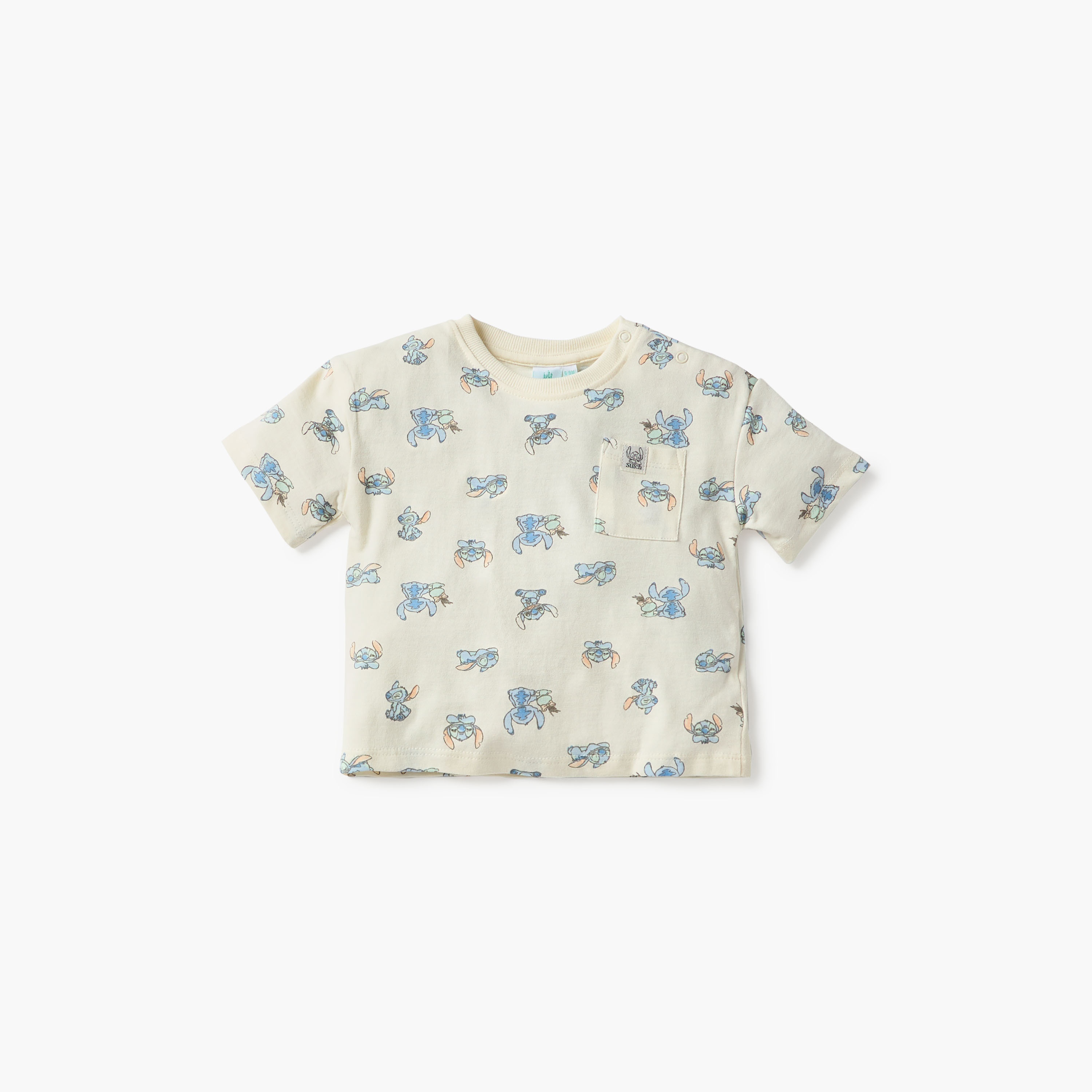 طقم شورت وتيشيرت بطبعات ستيتش من ديزني-baby-boys-clothing-setsandcoords-image-2