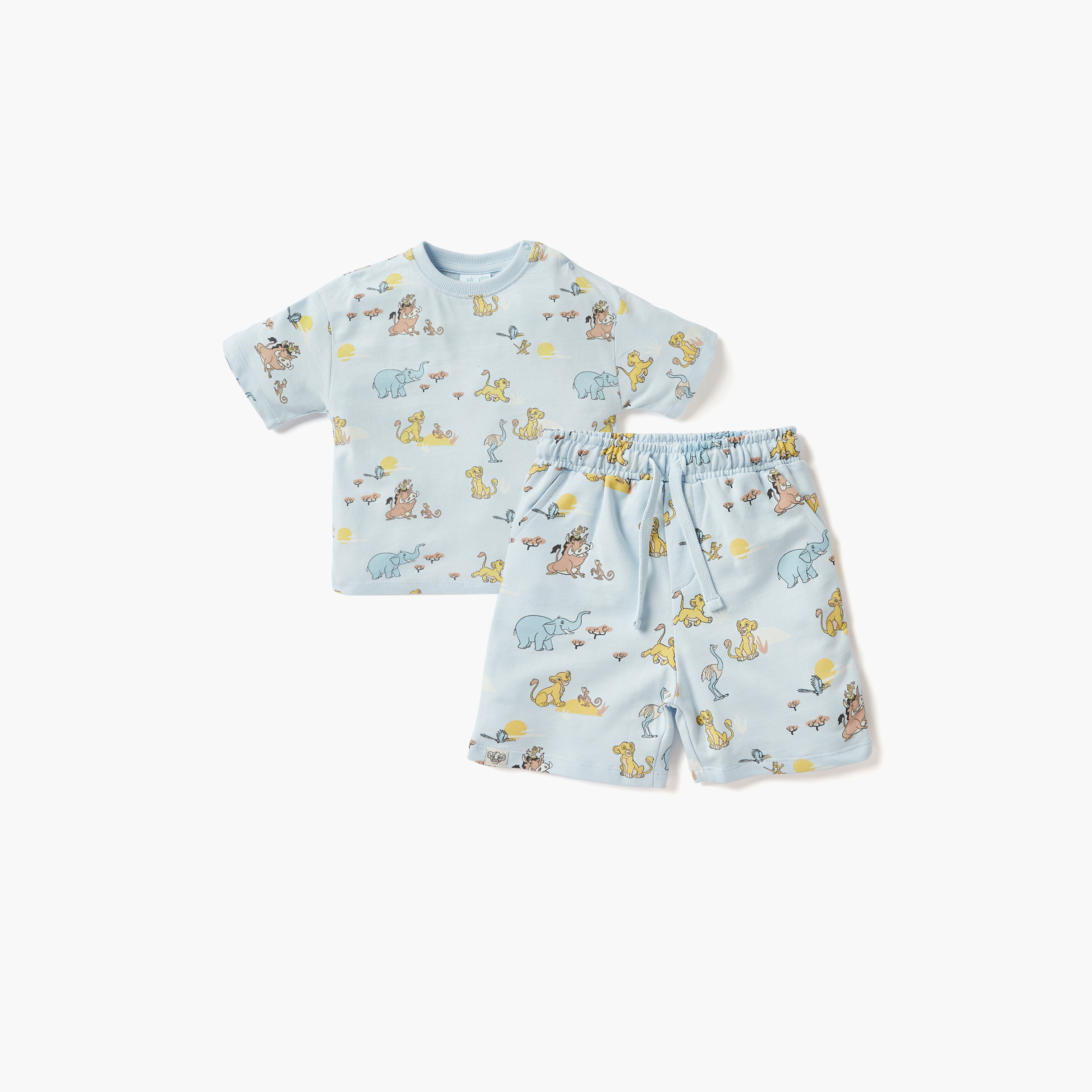 Disney All-Over Lion King Print T-shirt and Shorts Set-baby-boys-clothing-setsandcoords-image-1