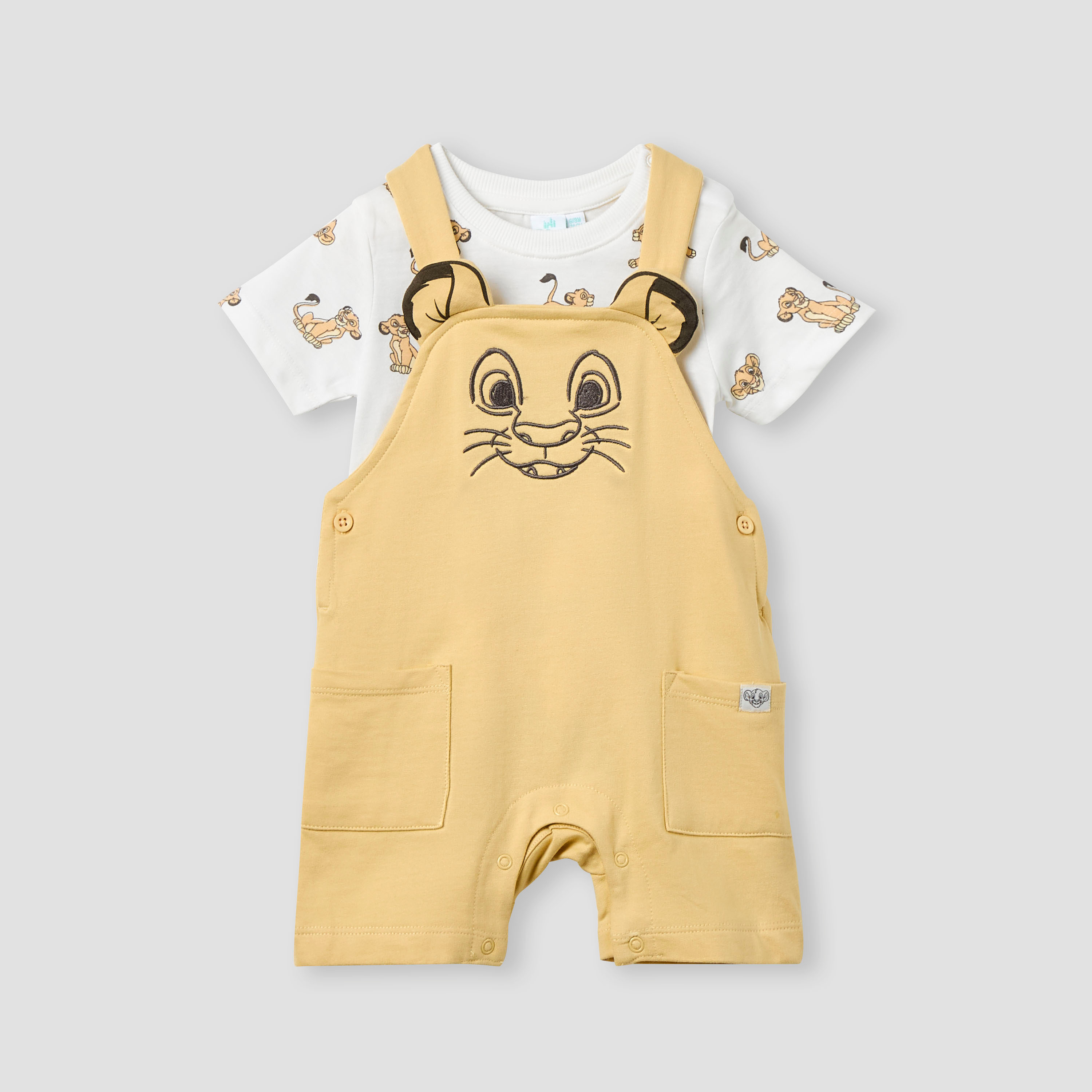 طقم تيشيرت ودنغري بطبعات الأسد الملك من ديزني-baby-boys-clothing-setsandcoords-image-1