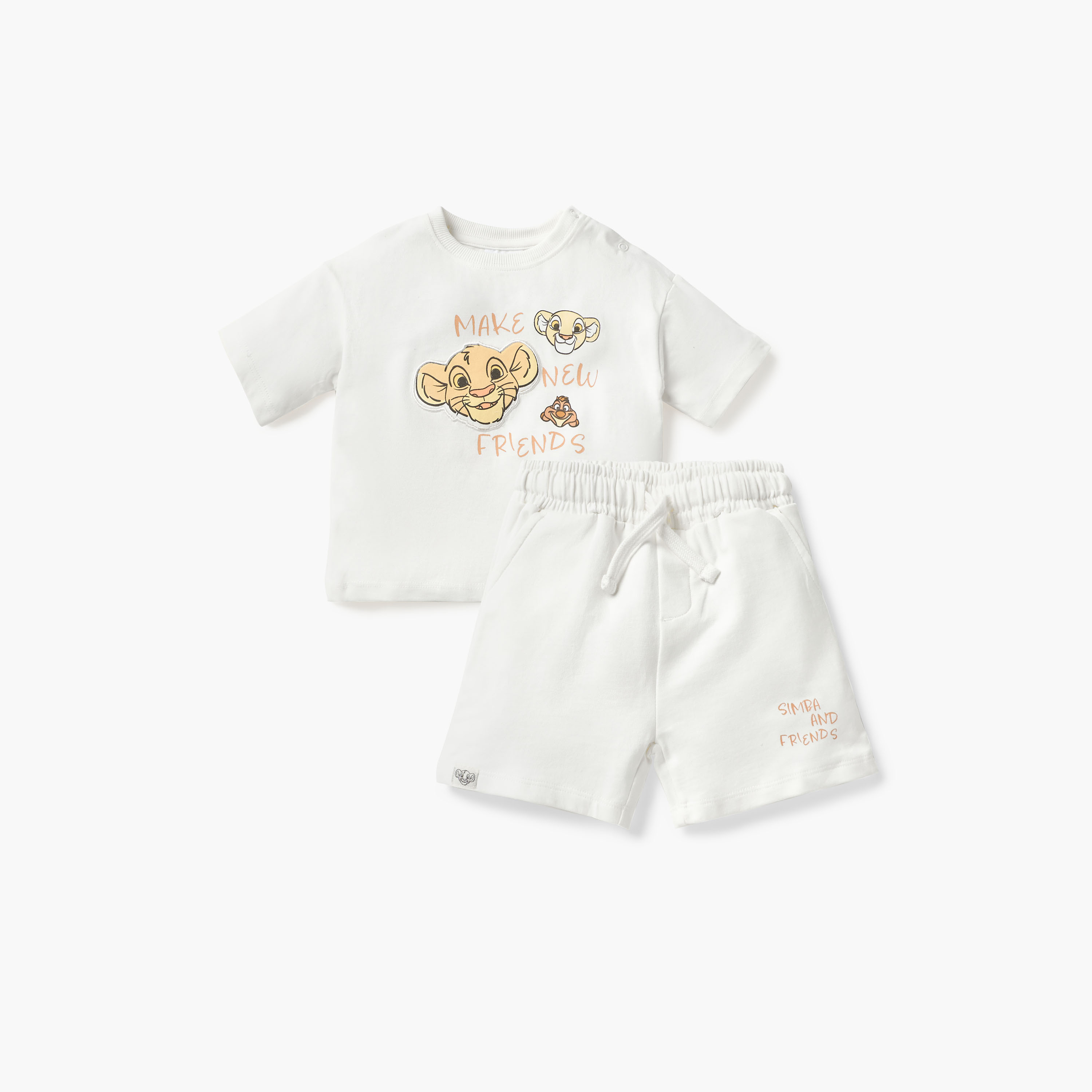 طقم تيشيرت وشورت بطبعات الأسد الملك من ديزني-baby-boys-clothing-setsandcoords-image-1