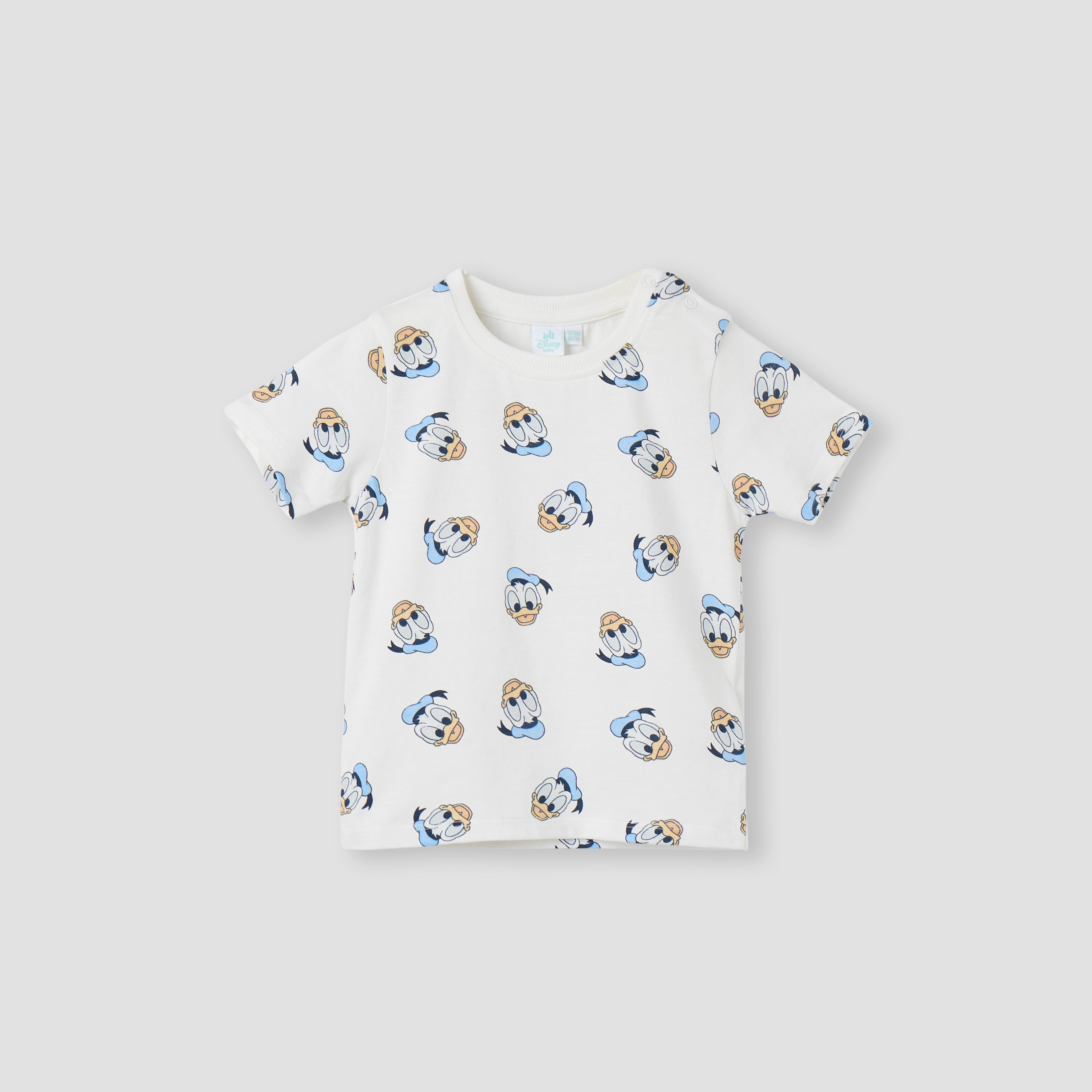 Disney Donald Duck Print T-shirt and Dungaree Set-baby-boys-clothing-setsandcoords-image-2