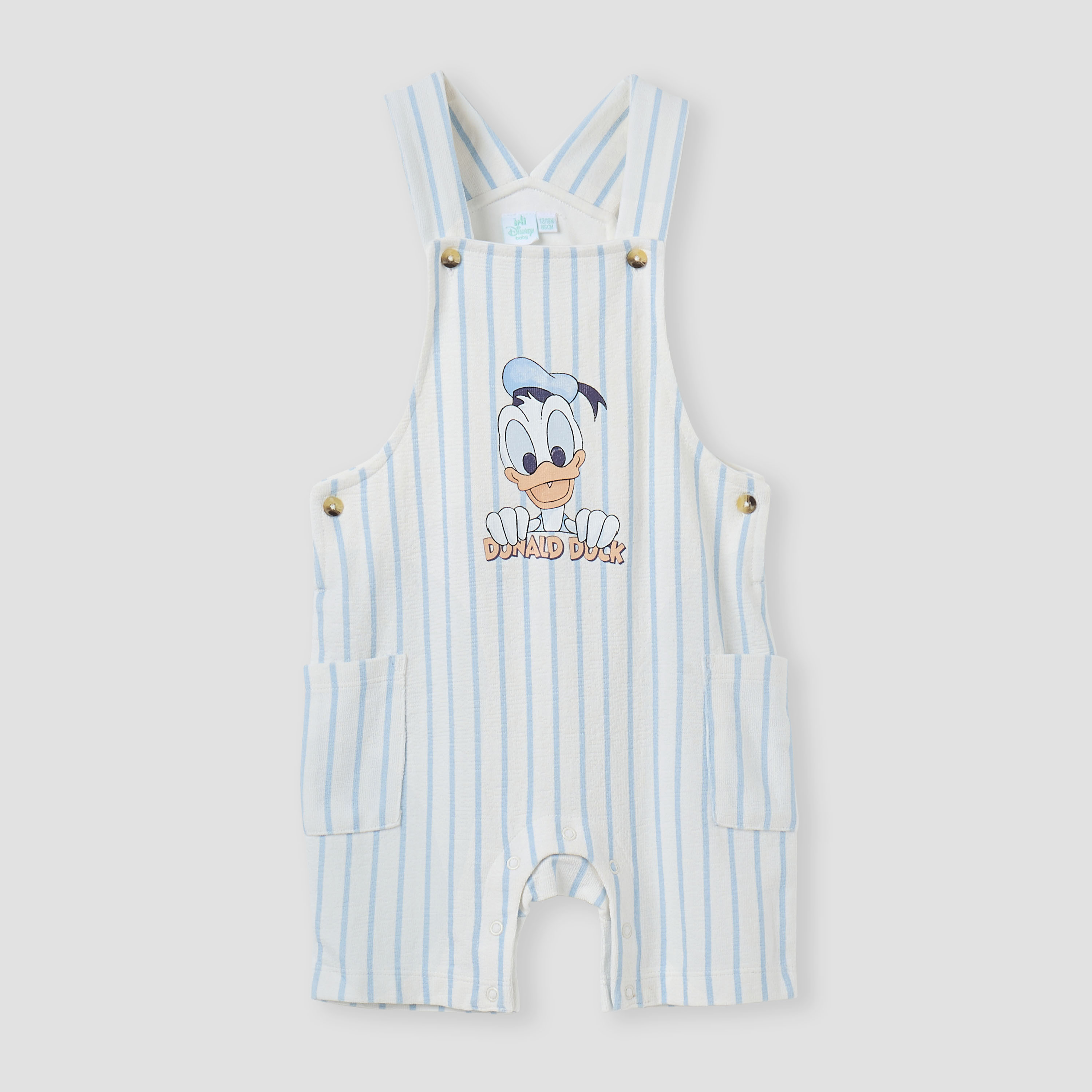 Disney Donald Duck Print T-shirt and Dungaree Set-baby-boys-clothing-setsandcoords-image-3