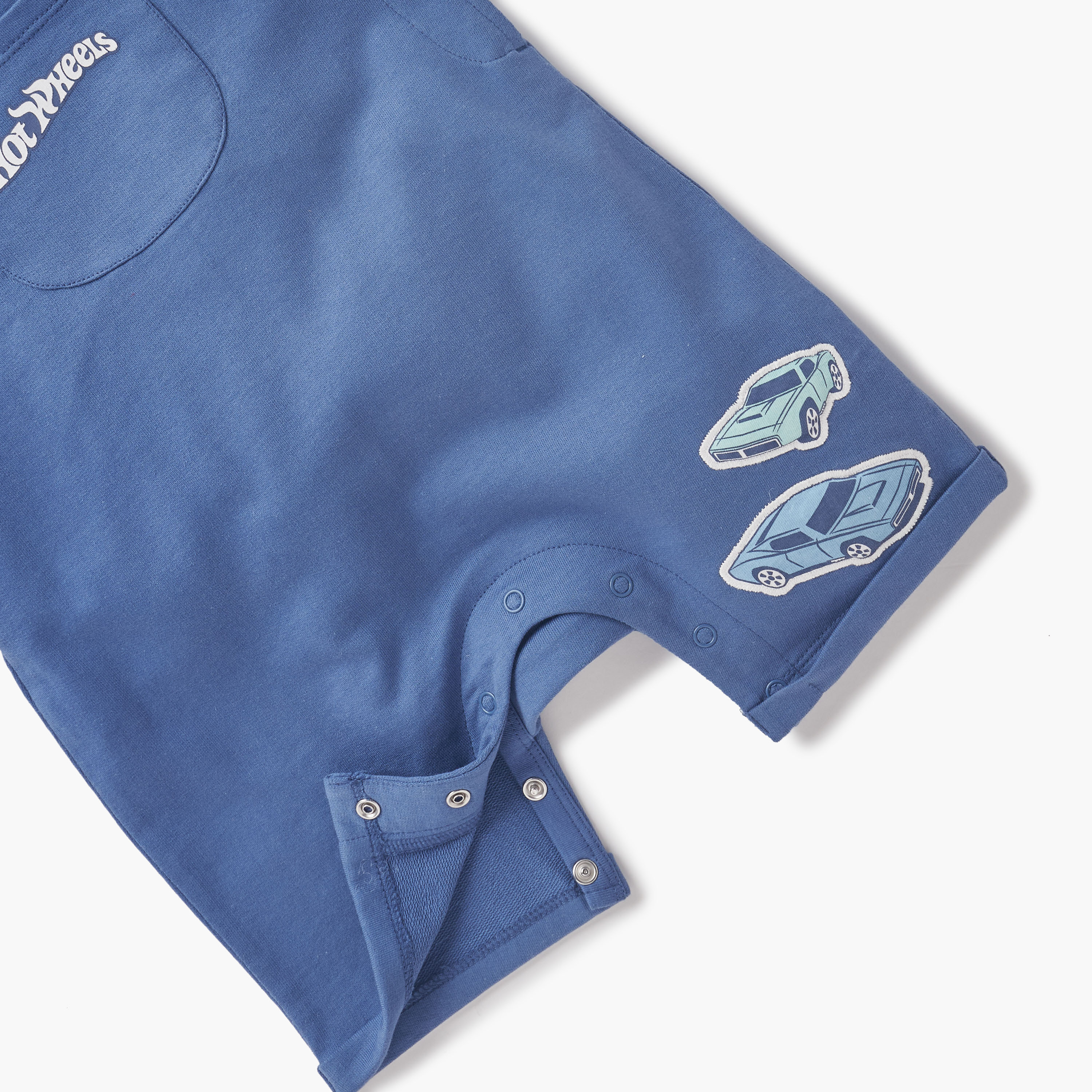 Hot Wheels Print T-shirt and Dungaree Set-baby-boys-clothing-setsandcoords-image-5