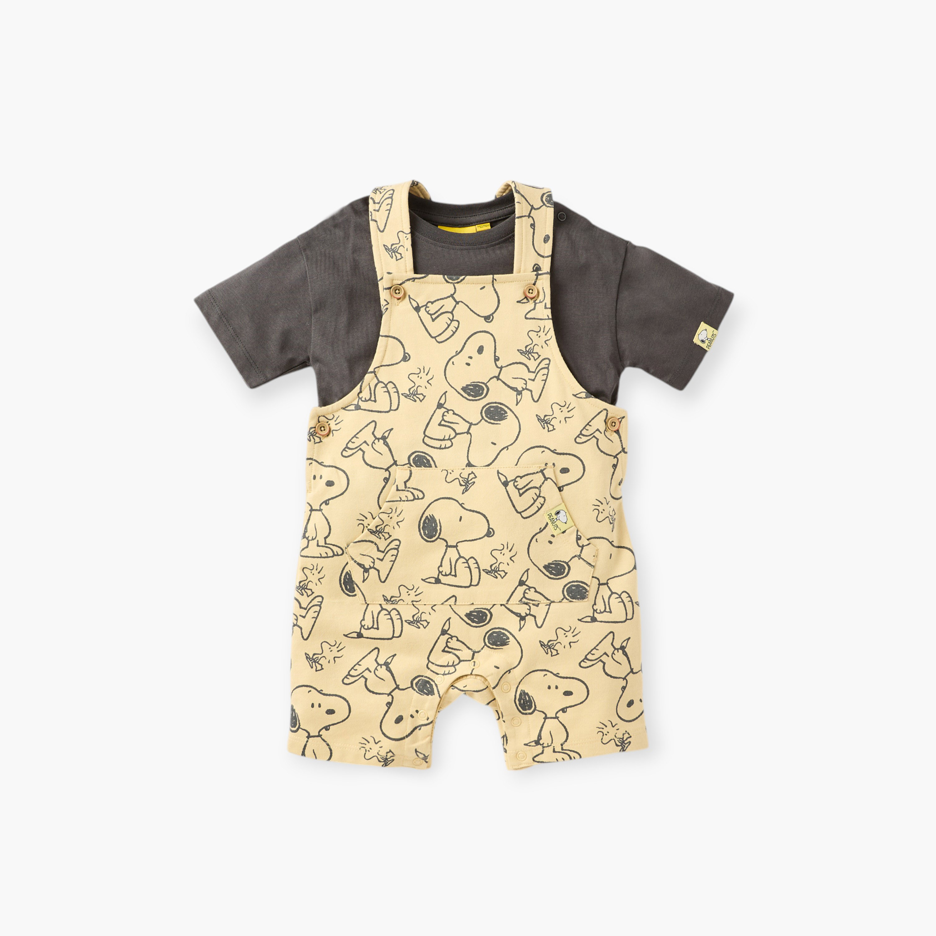 طقم دنغري وتيشيرت سادة-baby-boys-clothing-setsandcoords-image-1