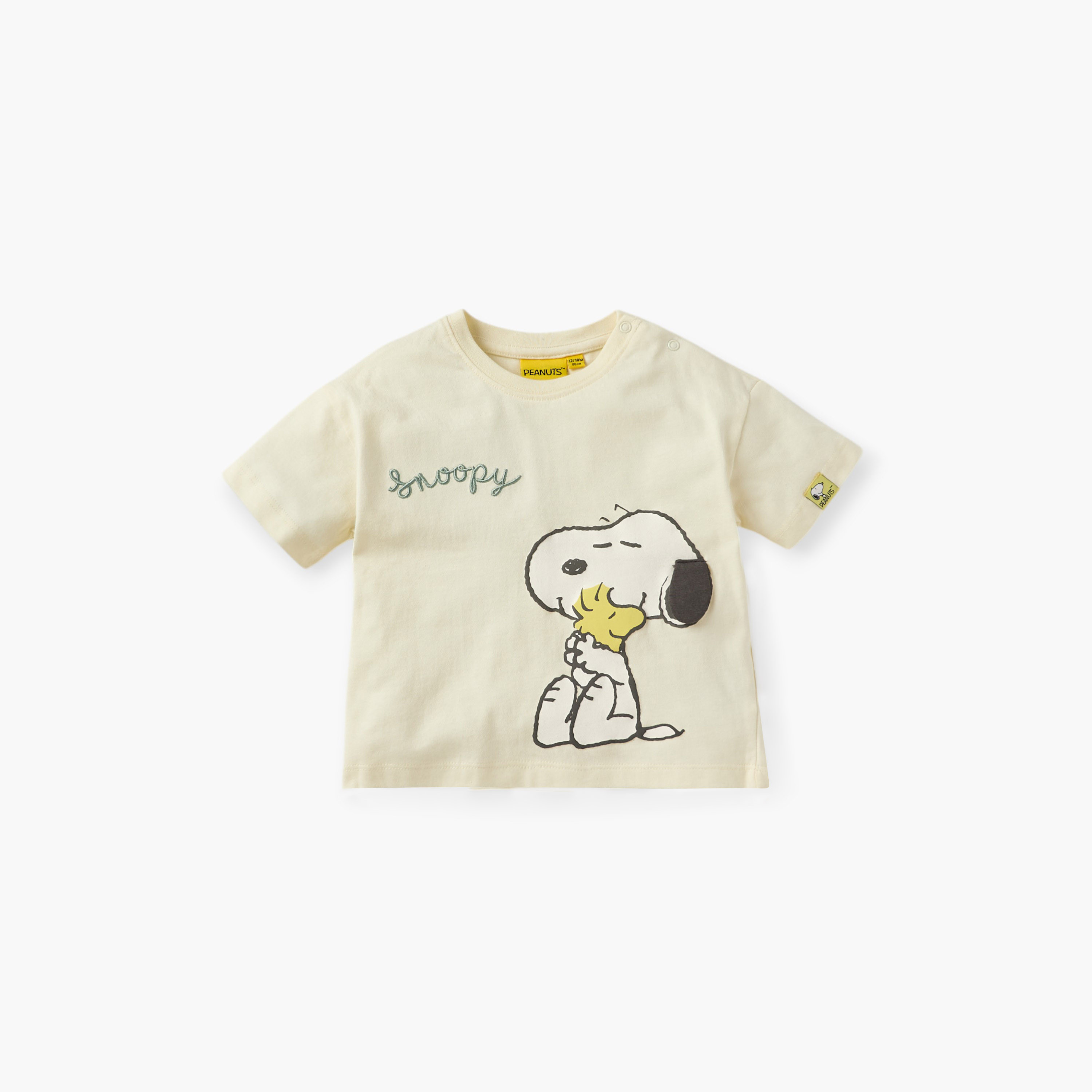 Snoopy Print Short Sleeves T-shirt and Shorts Set-baby-boys-clothing-setsandcoords-image-2