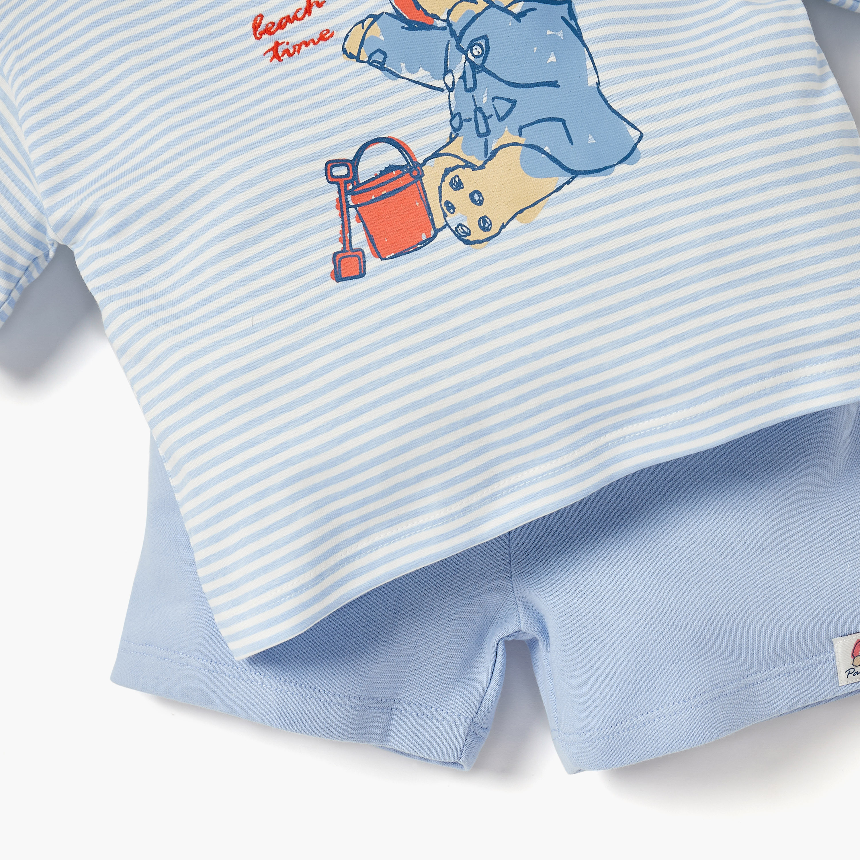 Paddington Bear Print T-shirt and Shorts Set-baby-boys-clothing-setsandcoords-image-4