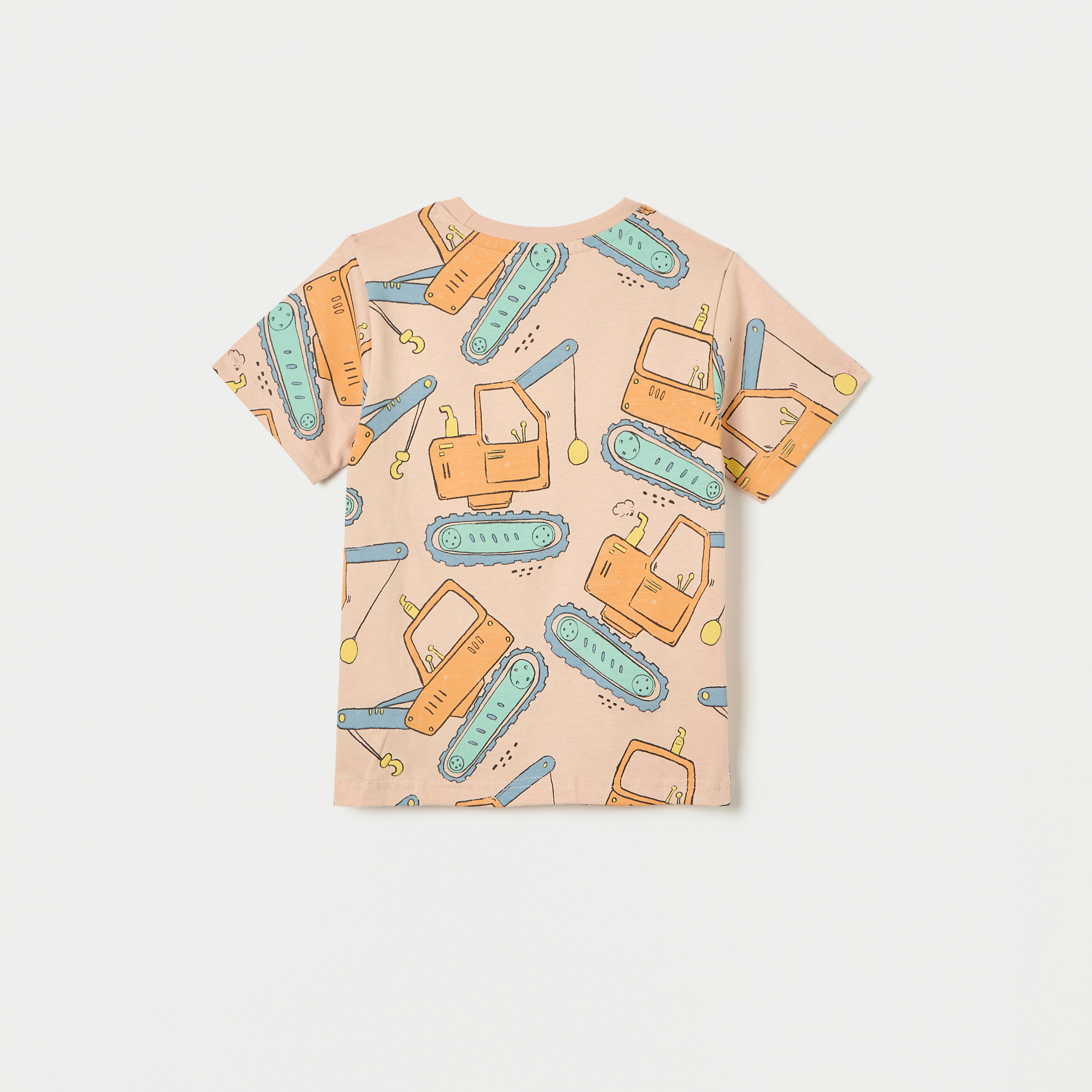 تيشيرت بياقة ضيقة وأكمام قصيرة وطبعات مركبة من جونيورز-baby-boys-clothing-tshirtsandpolos-image-2