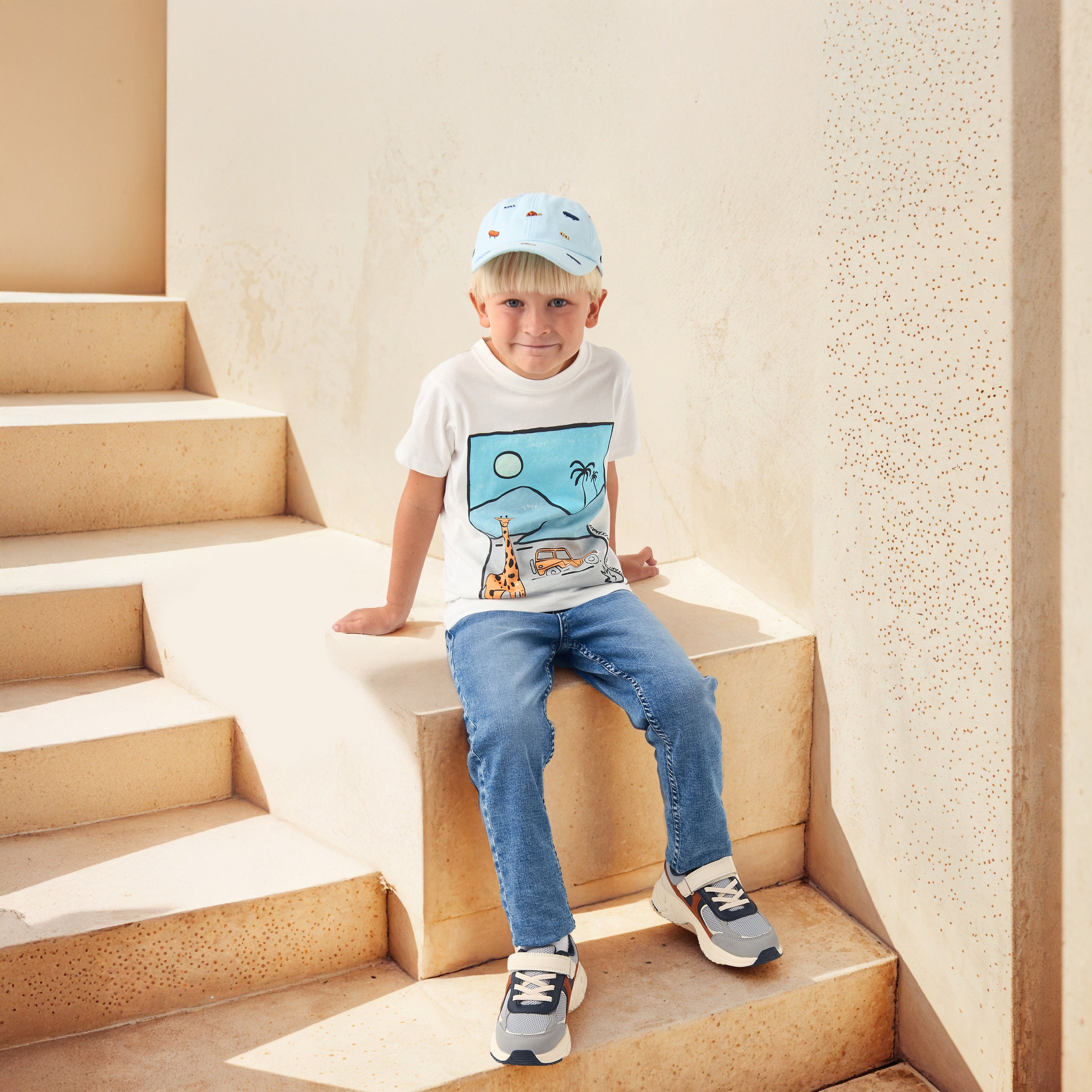 Juniors Printed Crew Neck T-shirt with Short Sleeves-boys-clothing-tshirtsandpolos-image-2