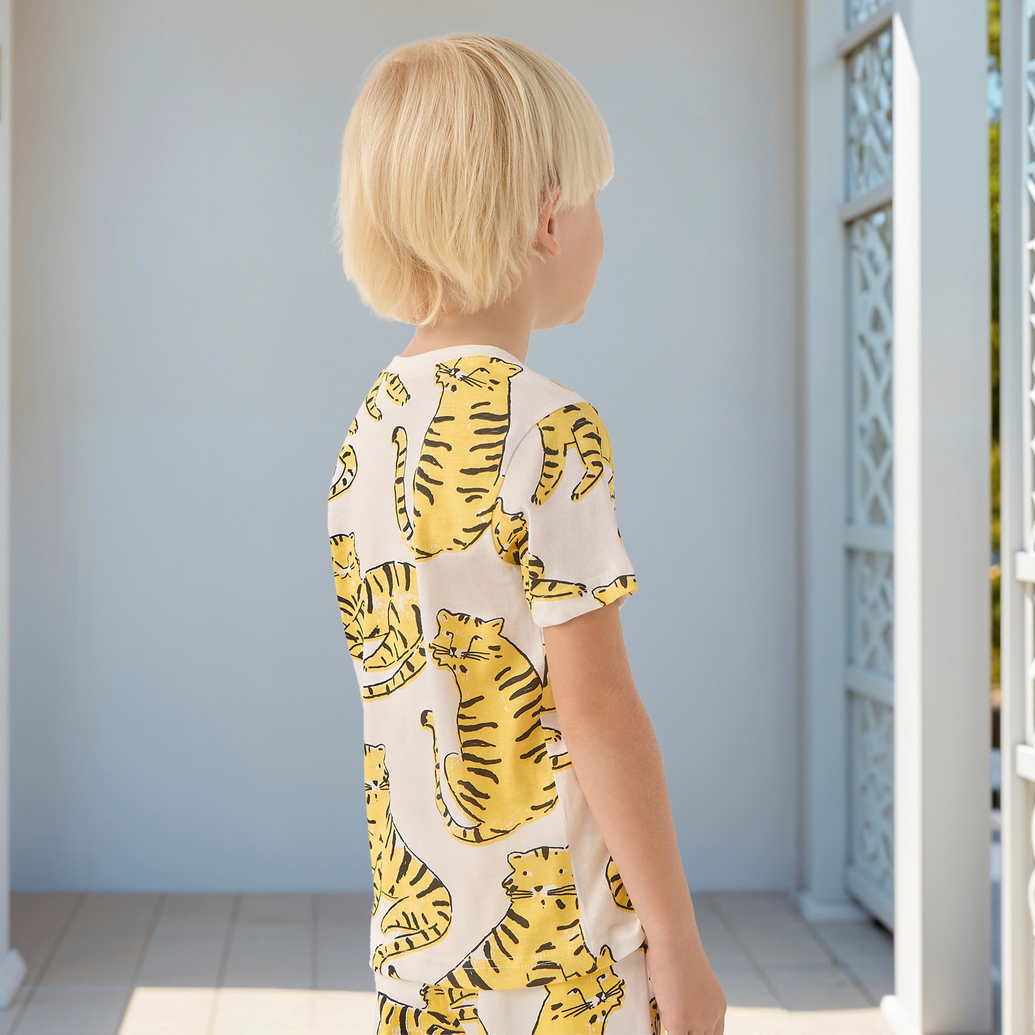 Juniors All-Over Tiger Print T-shirt with Crew Neck and Short Sleeves-boys-clothing-tshirtsandpolos-image-4