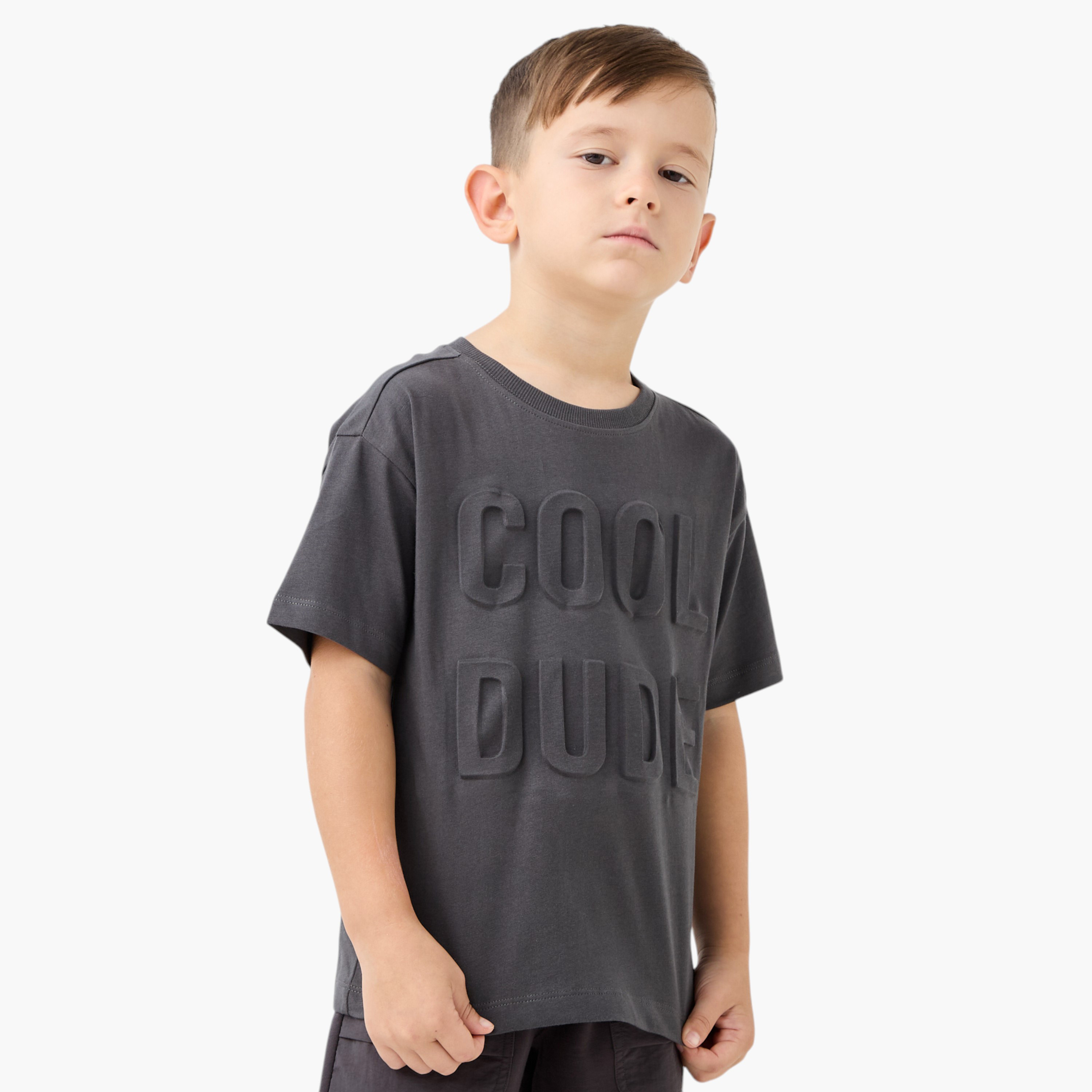 Juniors Printed T-shirt with Crew Neck and Short Sleeves-boys-clothing-tshirtsandpolos-image-1