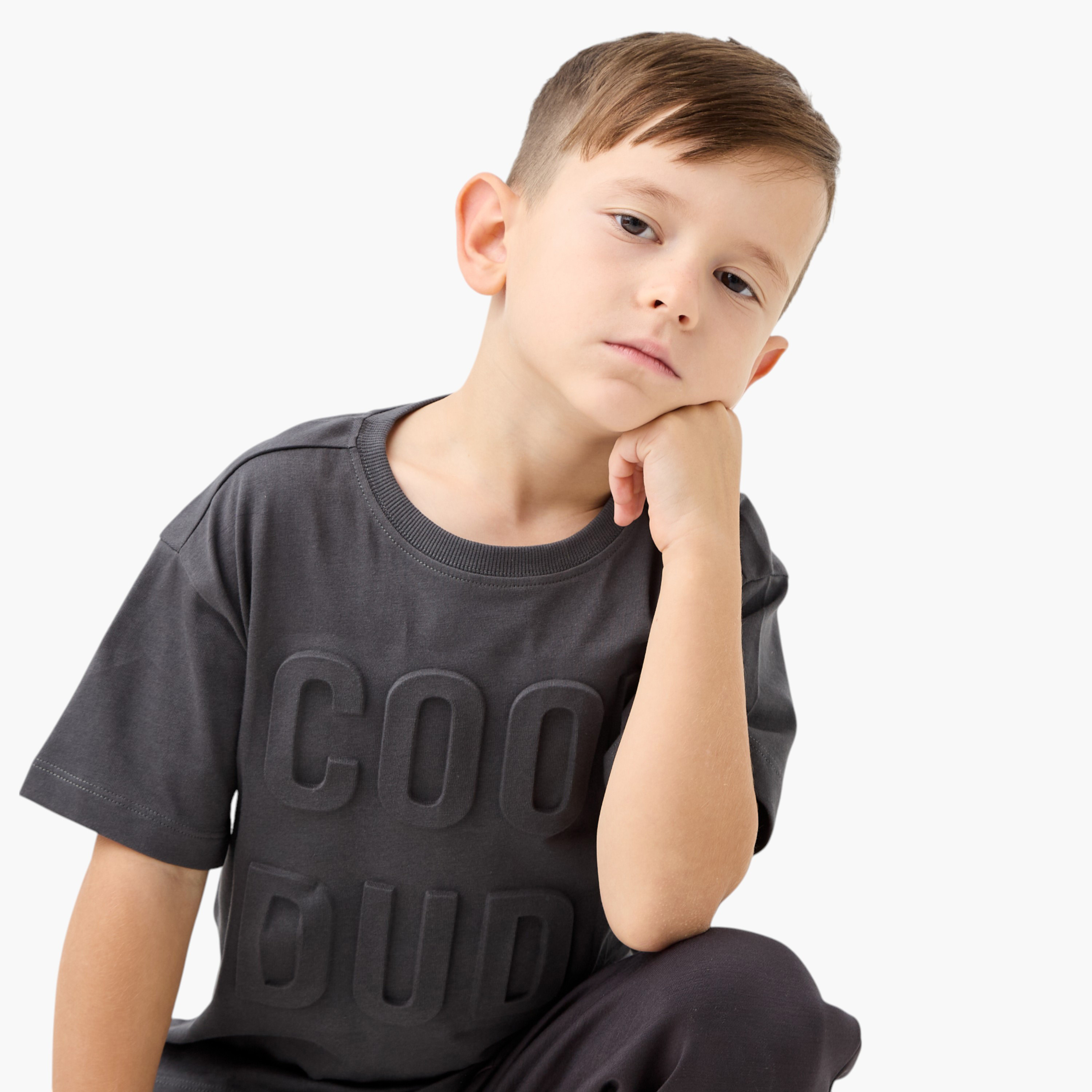 Juniors Printed T-shirt with Crew Neck and Short Sleeves-boys-clothing-tshirtsandpolos-image-4