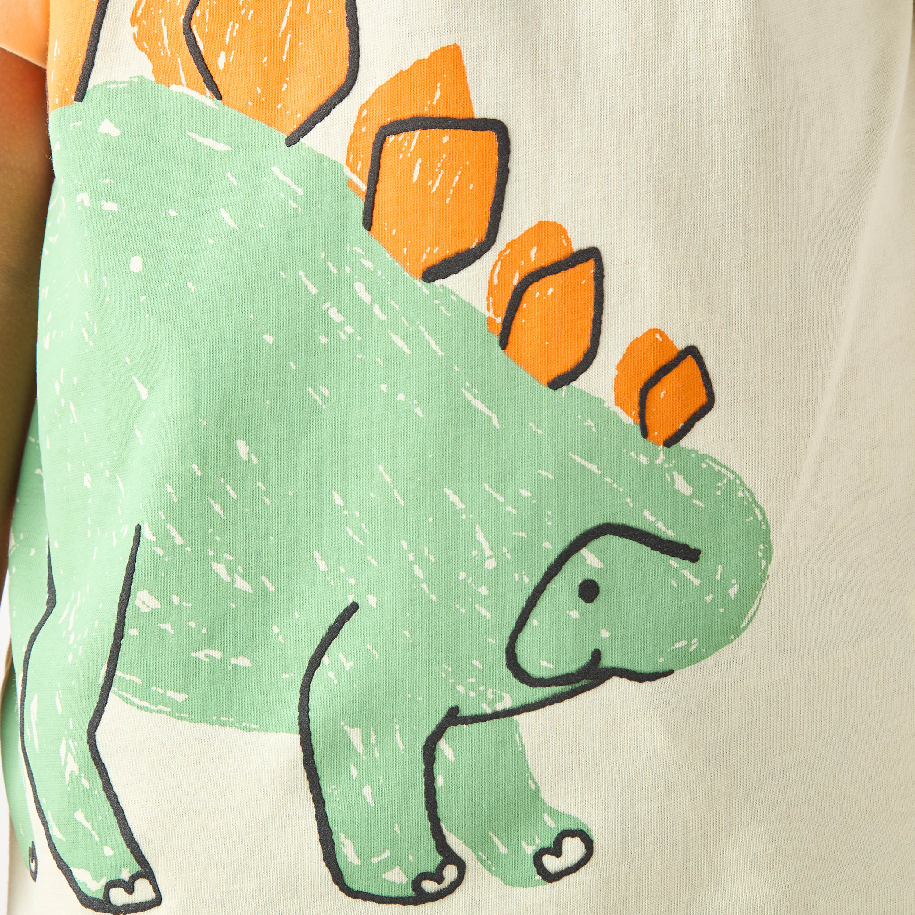 تيشيرت بطبعات ديناصور وأكمام قصيرة من جونيورز-boys-clothing-tshirtsandpolos-image-4