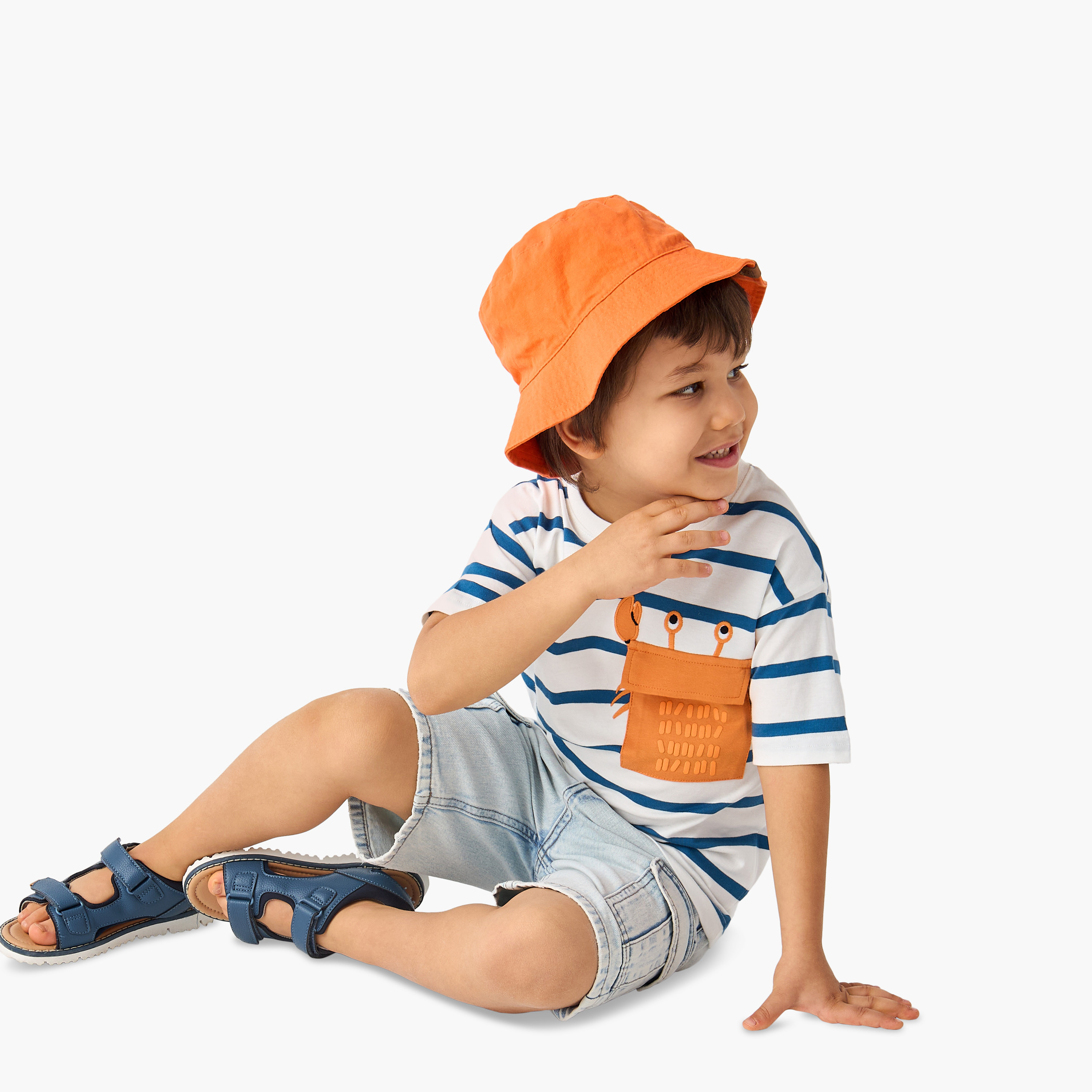 Juniors Striped T-shirt with Pocket and Short Sleeves-boys-clothing-tshirtsandpolos-image-2