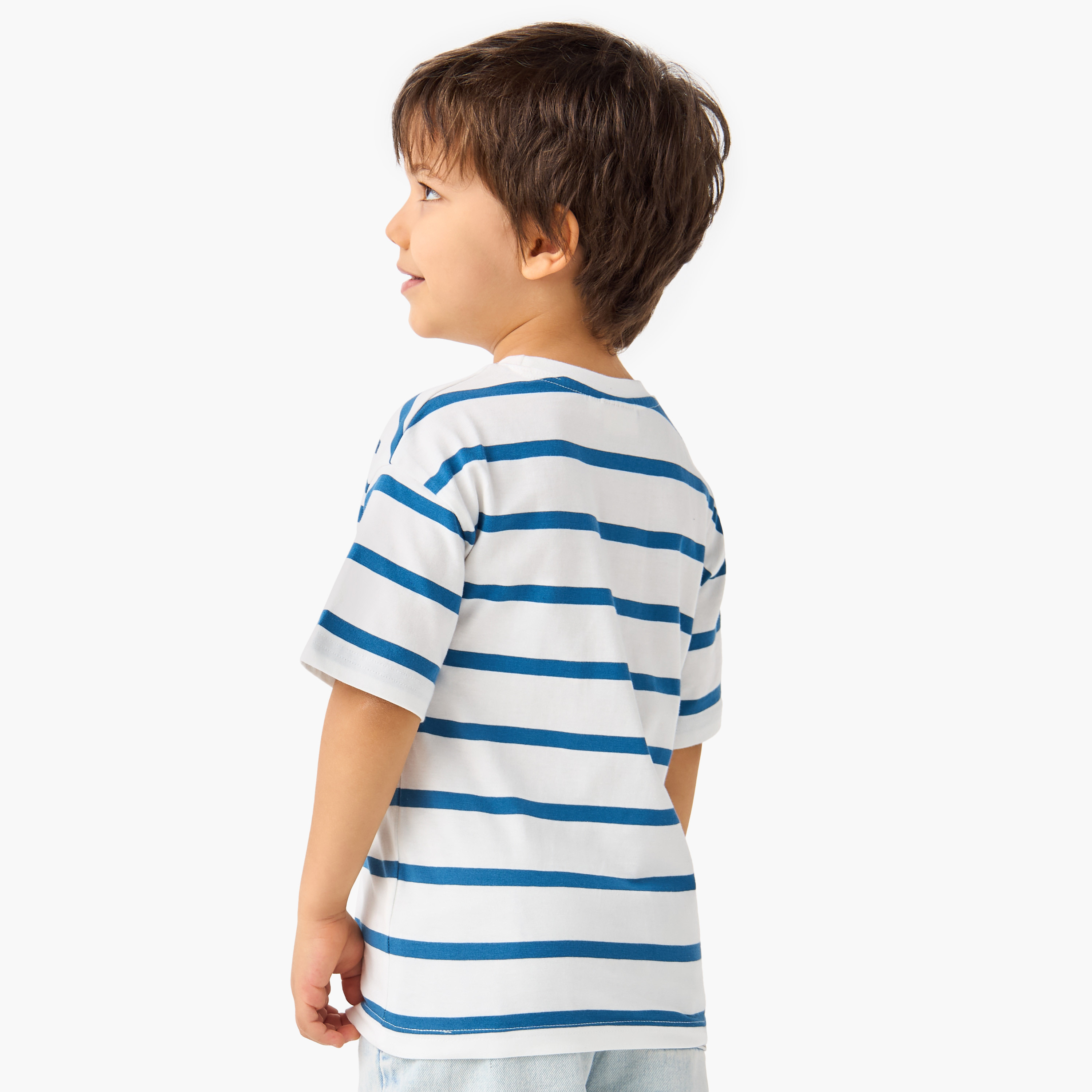 Juniors Striped T-shirt with Pocket and Short Sleeves-boys-clothing-tshirtsandpolos-image-3