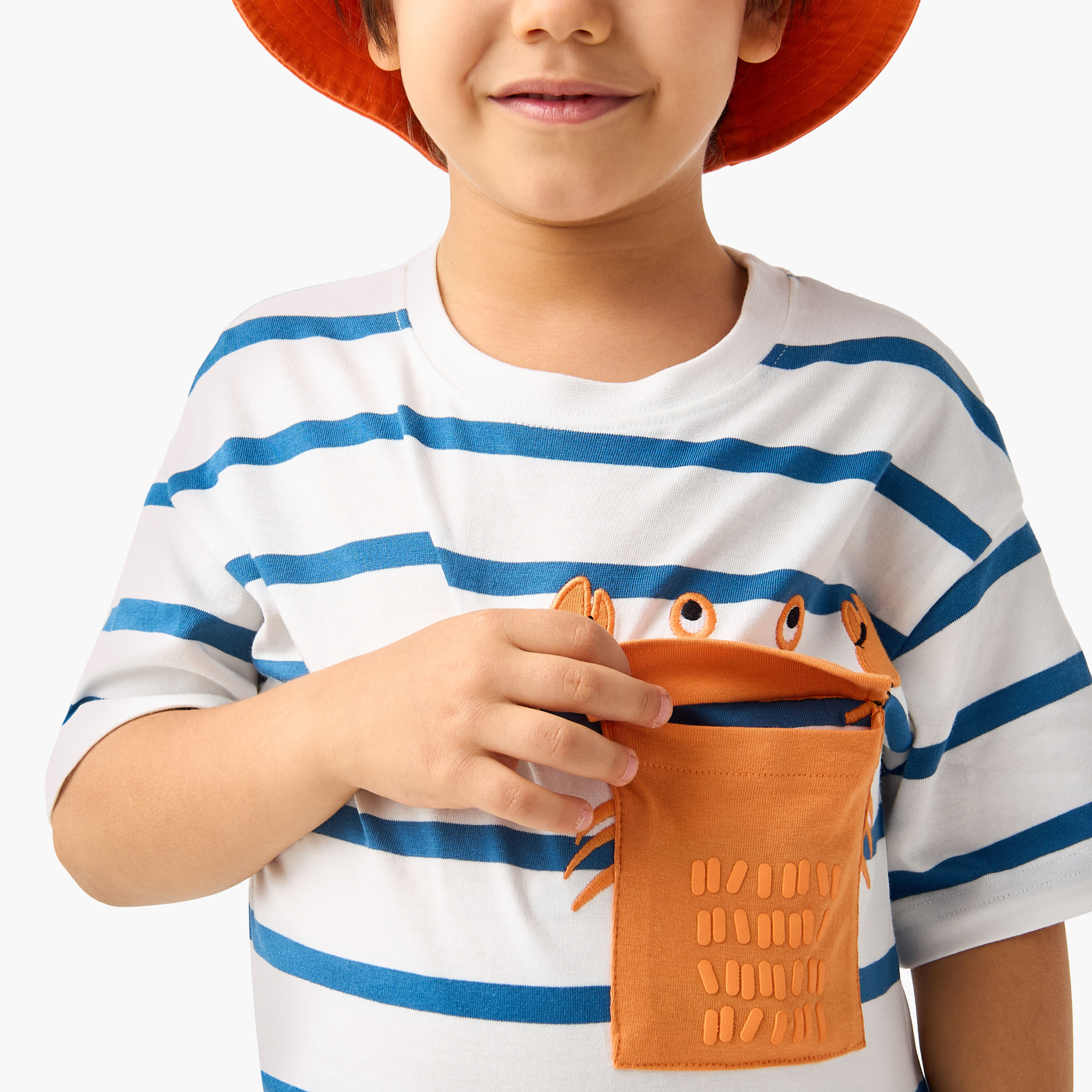 Juniors Striped T-shirt with Pocket and Short Sleeves-boys-clothing-tshirtsandpolos-image-4
