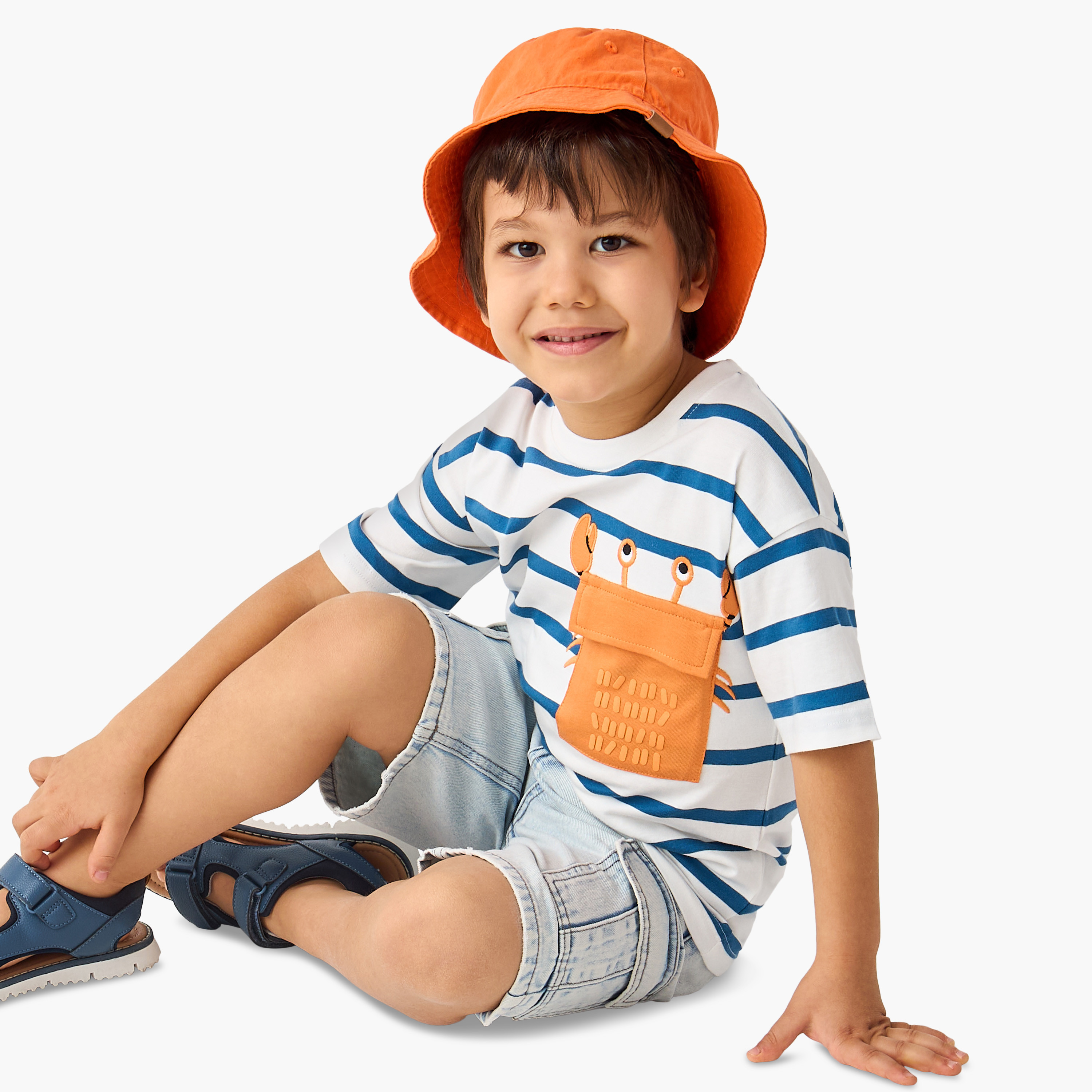 Juniors Striped T-shirt with Pocket and Short Sleeves-boys-clothing-tshirtsandpolos-image-6