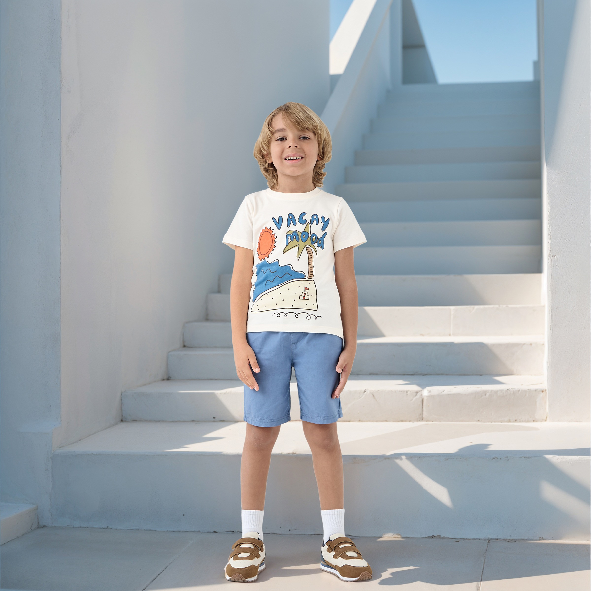 Juniors Printed Crew Neck T-shirt with Short Sleeves - Set of 2-boys-clothing-tshirtsandpolos-image-2