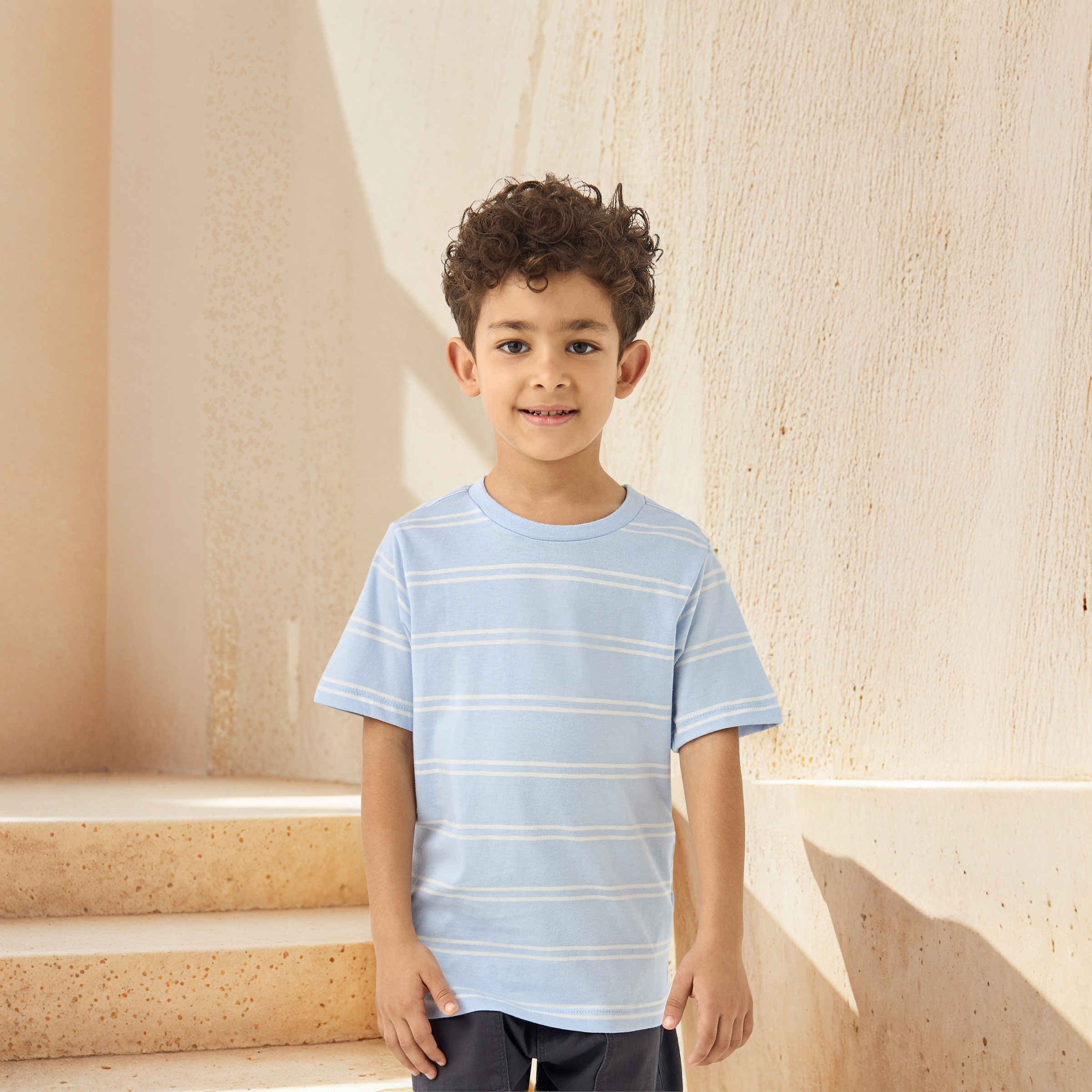 Juniors Printed Crew Neck T-shirt with Short Sleeves - Set of 2-boys-clothing-tshirtsandpolos-image-2