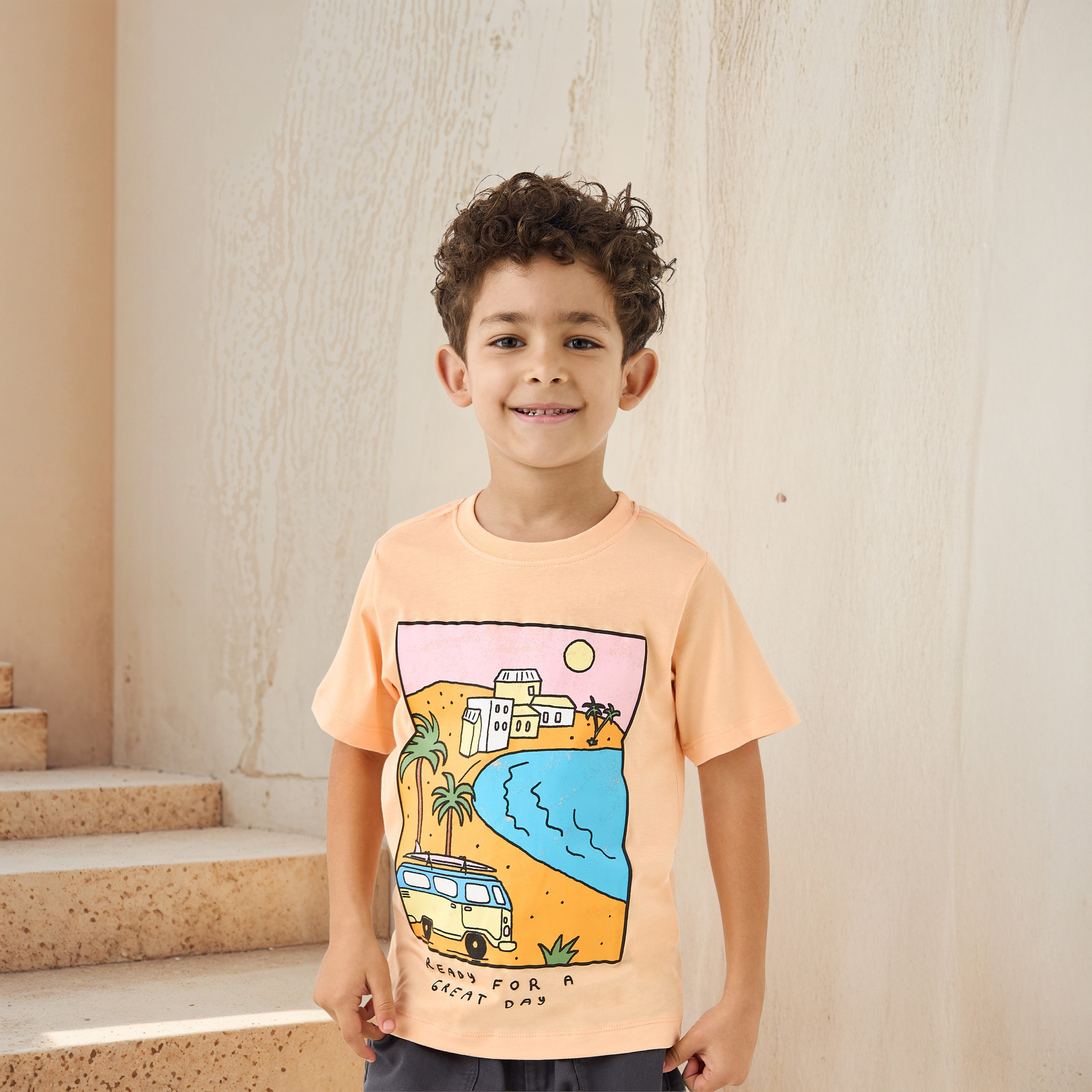 Juniors Printed Crew Neck T-shirt with Short Sleeves - Set of 2-boys-clothing-tshirtsandpolos-image-6