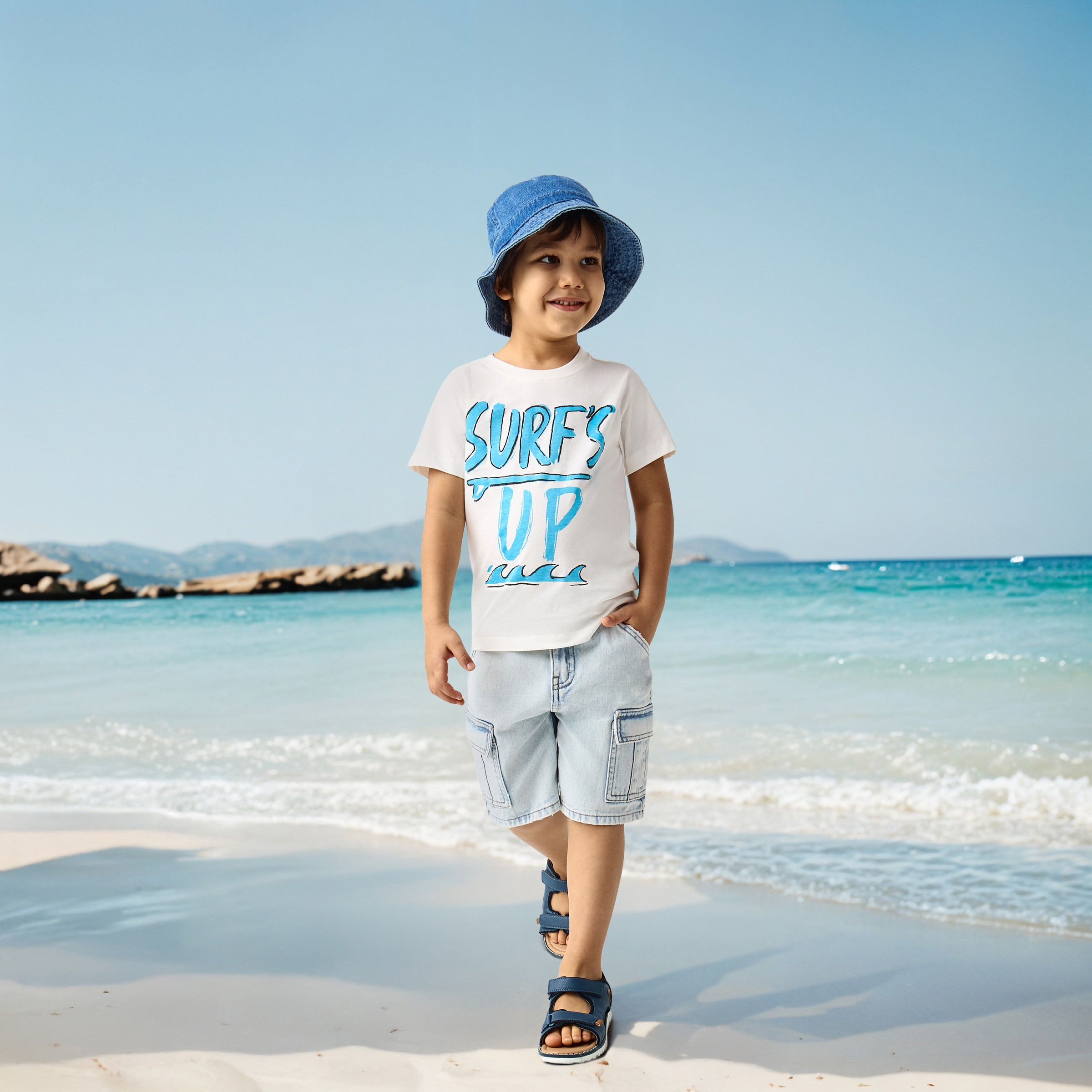 Juniors Typographic Print Crew Neck T-shirt with Short Sleeves-boys-clothing-tshirtsandpolos-image-2