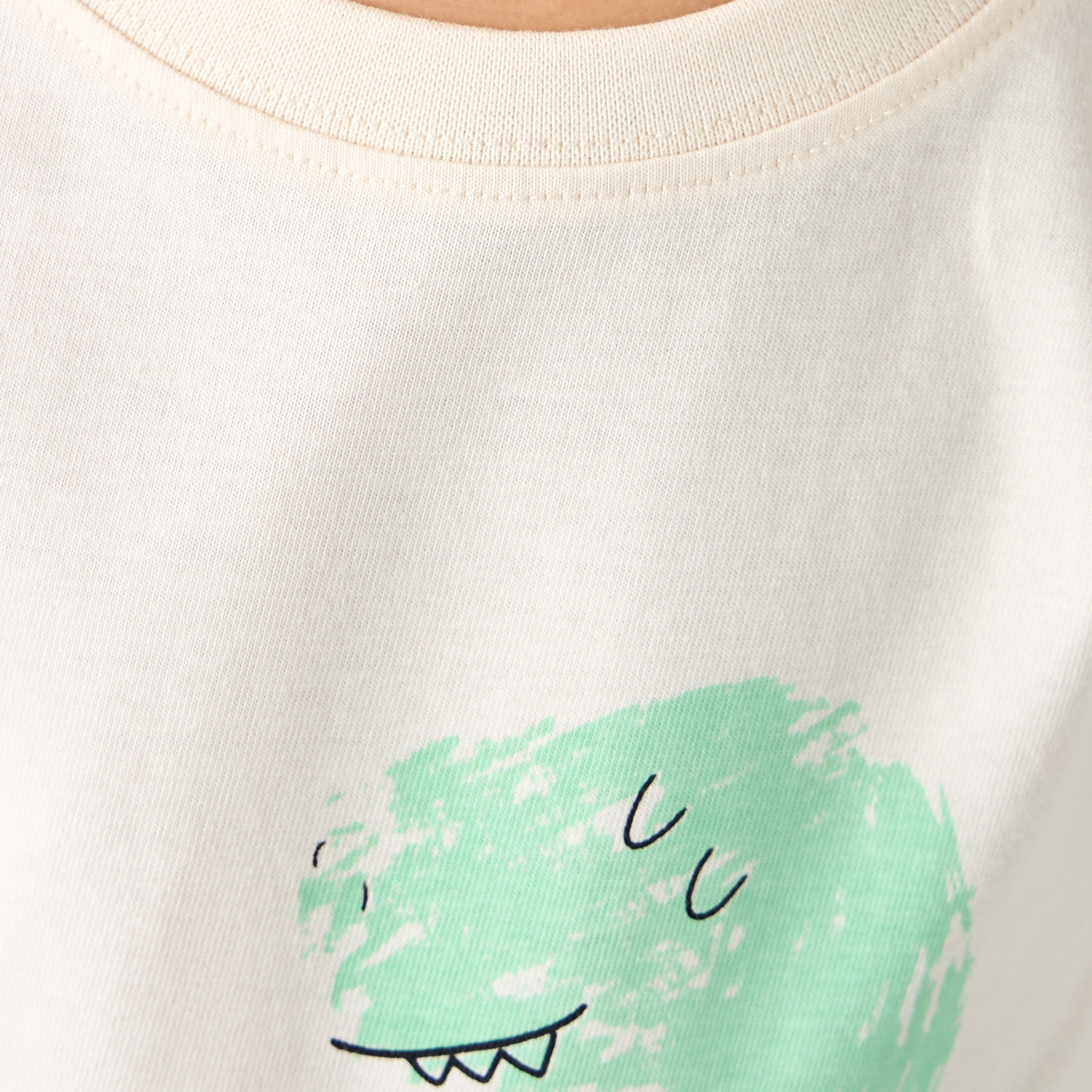 Juniors Dino Print Crew Neck T-shirt with Short Sleeves-boys-clothing-tshirtsandpolos-image-5