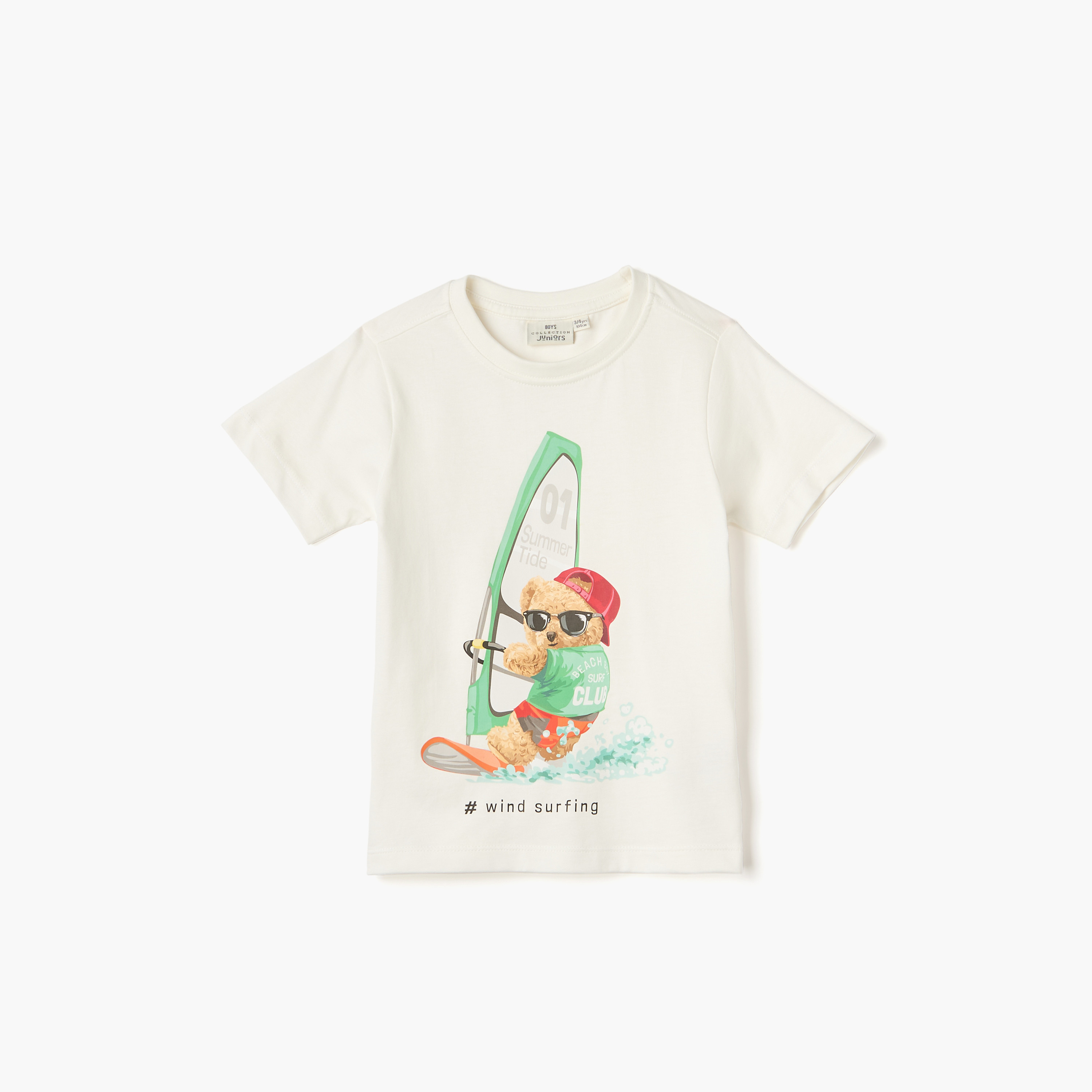 تيشيرت بياقة ضيقة وطبعات جرافيك من جونيورز-boys-clothing-tshirtsandpolos-image-1