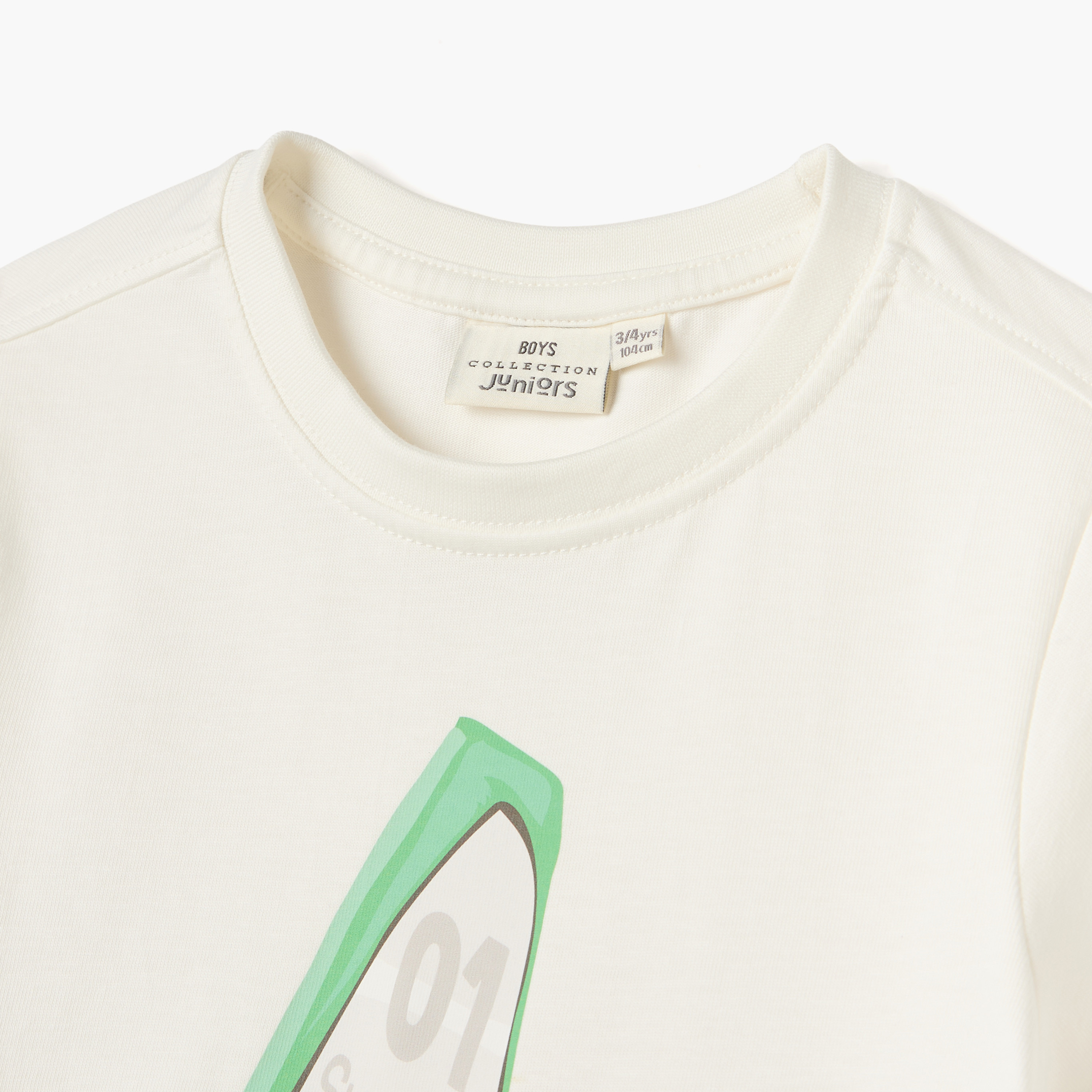 تيشيرت بياقة ضيقة وطبعات جرافيك من جونيورز-boys-clothing-tshirtsandpolos-image-3