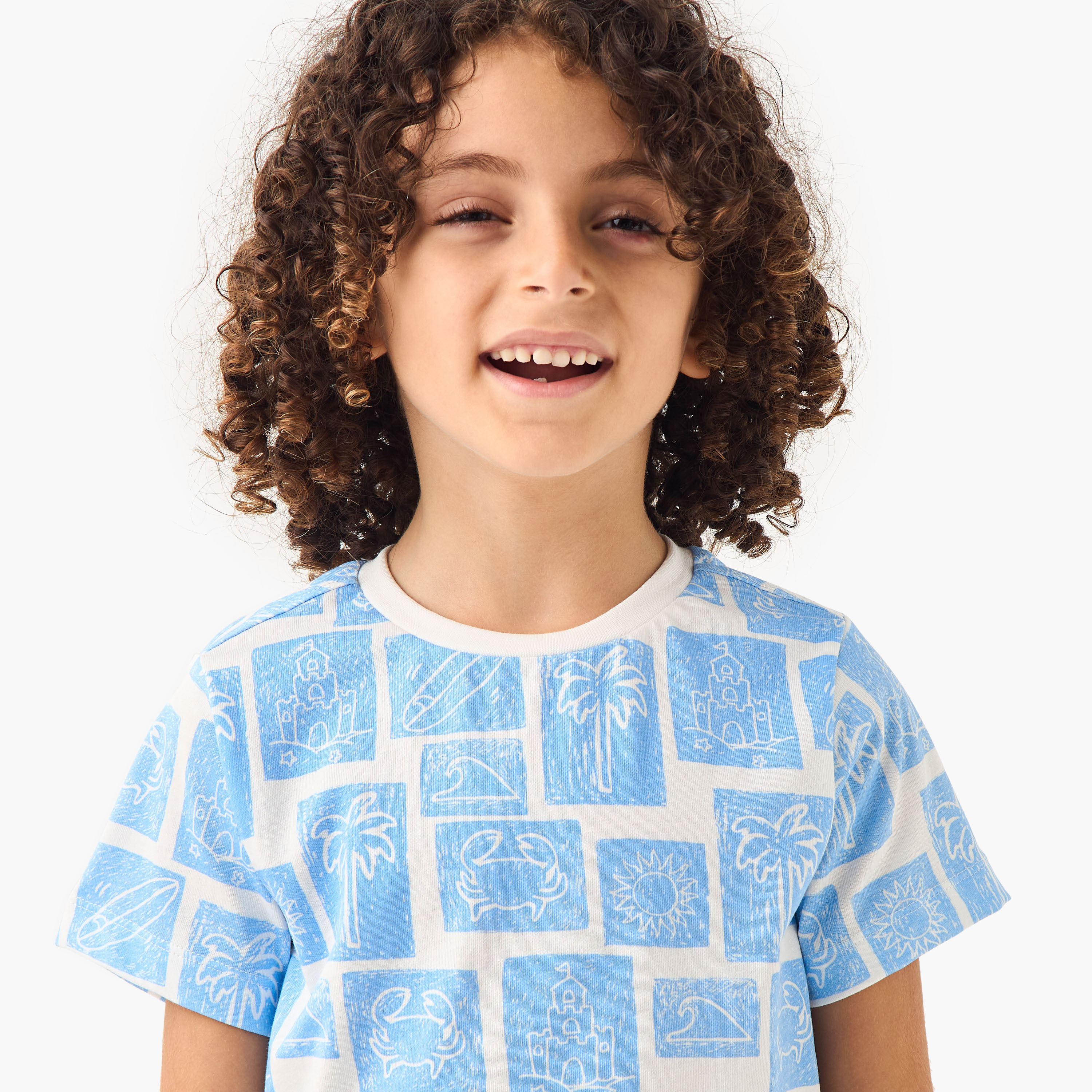 Juniors All-Over Print T-shirt with Short Sleeves-boys-clothing-tshirtsandpolos-image-4