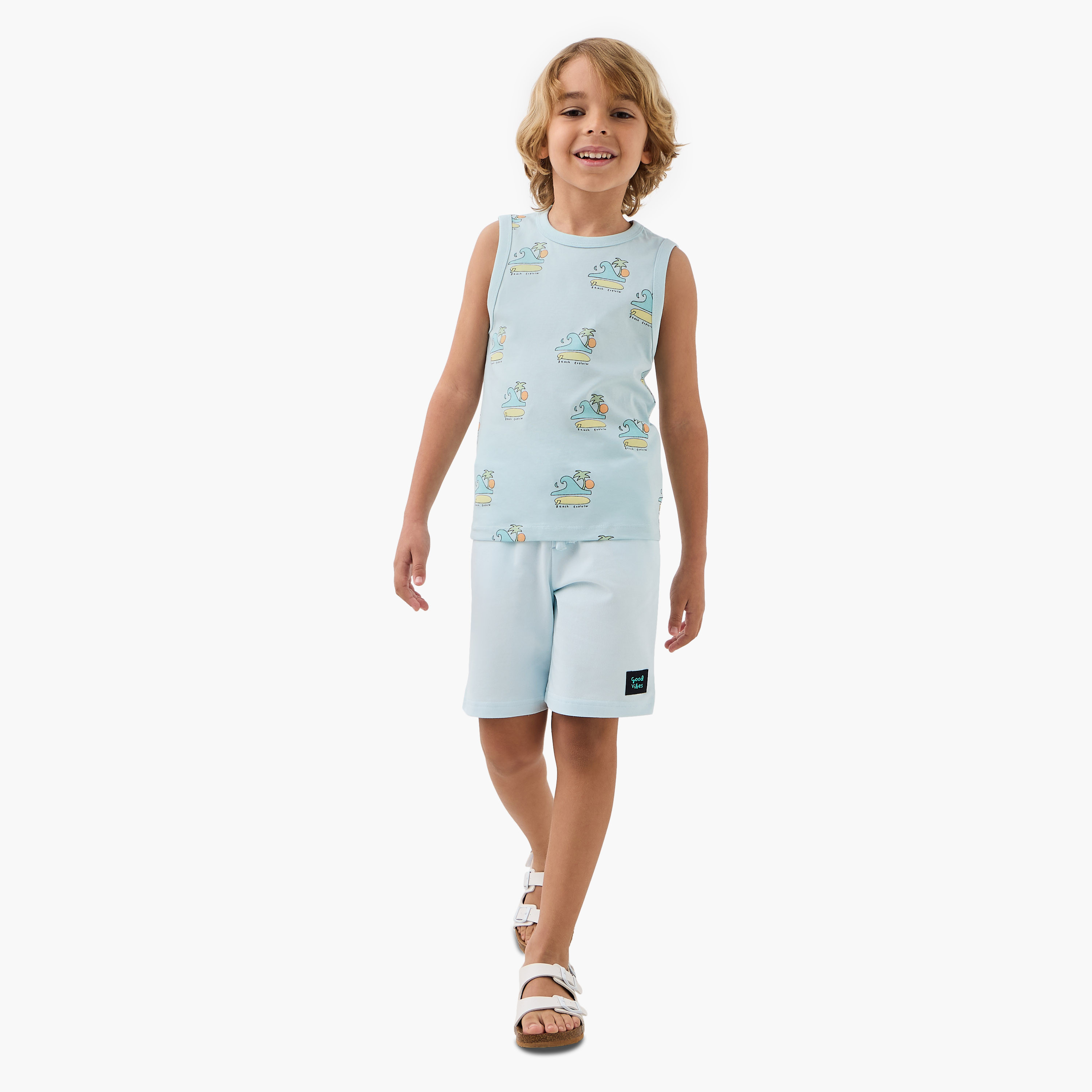 Juniors Printed Sleeveless T-shirt - Set of 2-boys-clothing-tshirtsandpolos-image-2