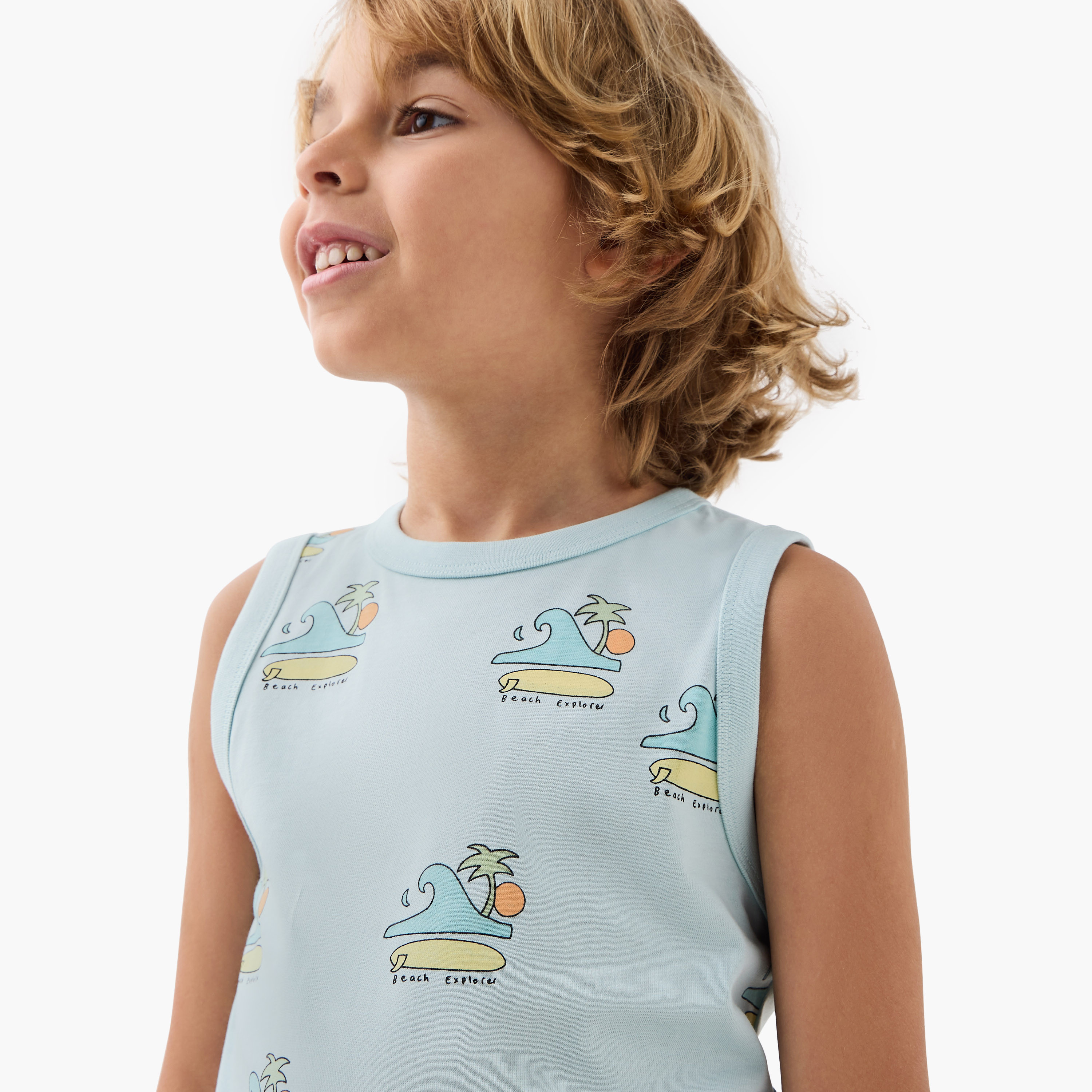 Juniors Printed Sleeveless T-shirt - Set of 2-boys-clothing-tshirtsandpolos-image-4