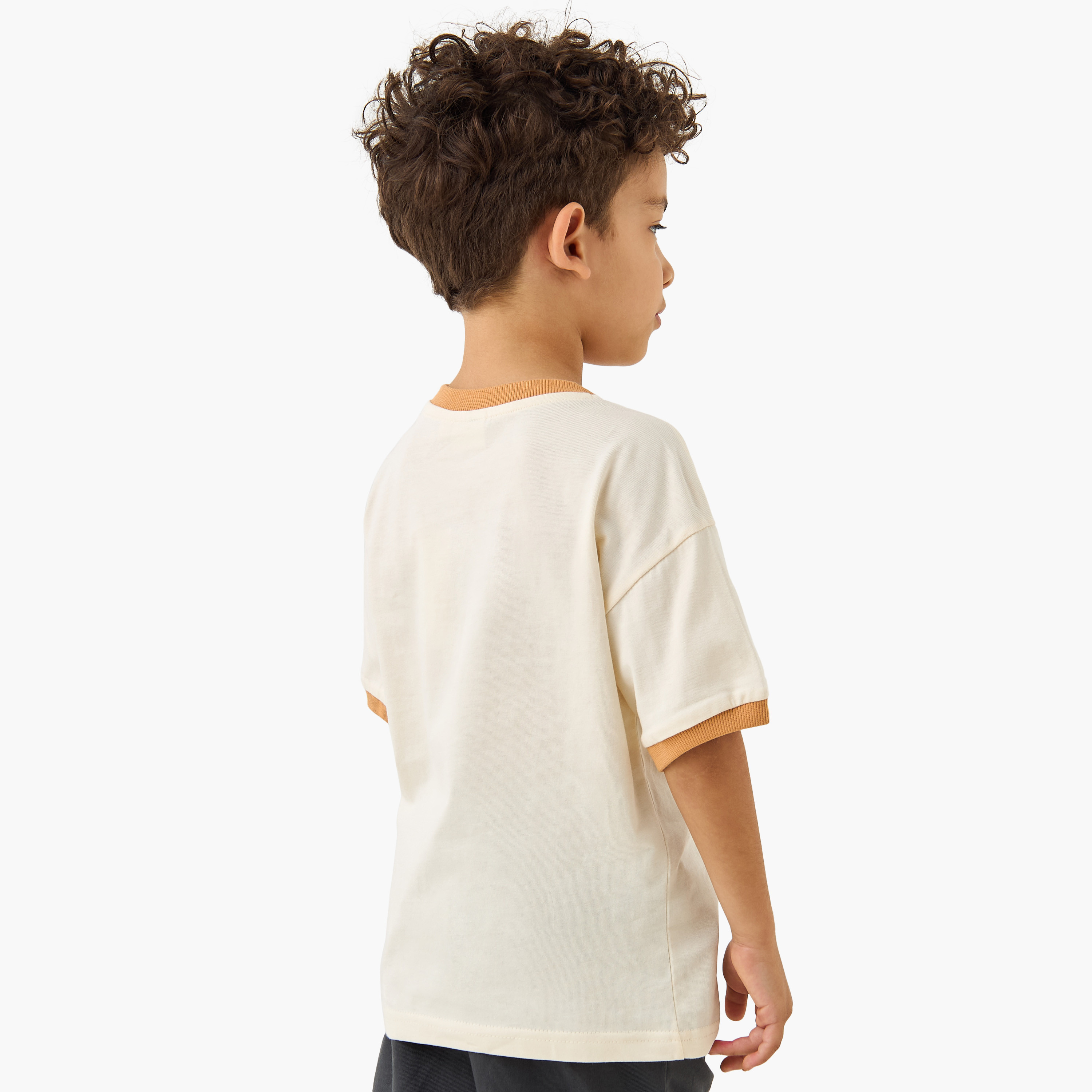 Juniors Graphic Print Crew Neck T-shirt with Short Sleeves-boys-clothing-tshirtsandpolos-image-3