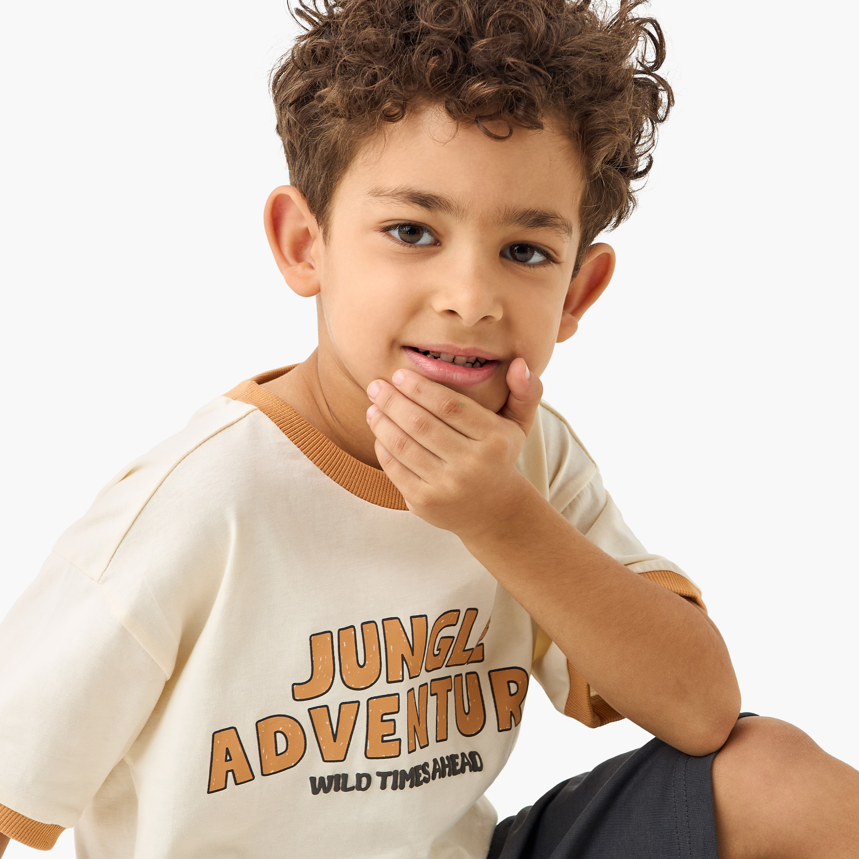 Juniors Graphic Print Crew Neck T-shirt with Short Sleeves-boys-clothing-tshirtsandpolos-image-4