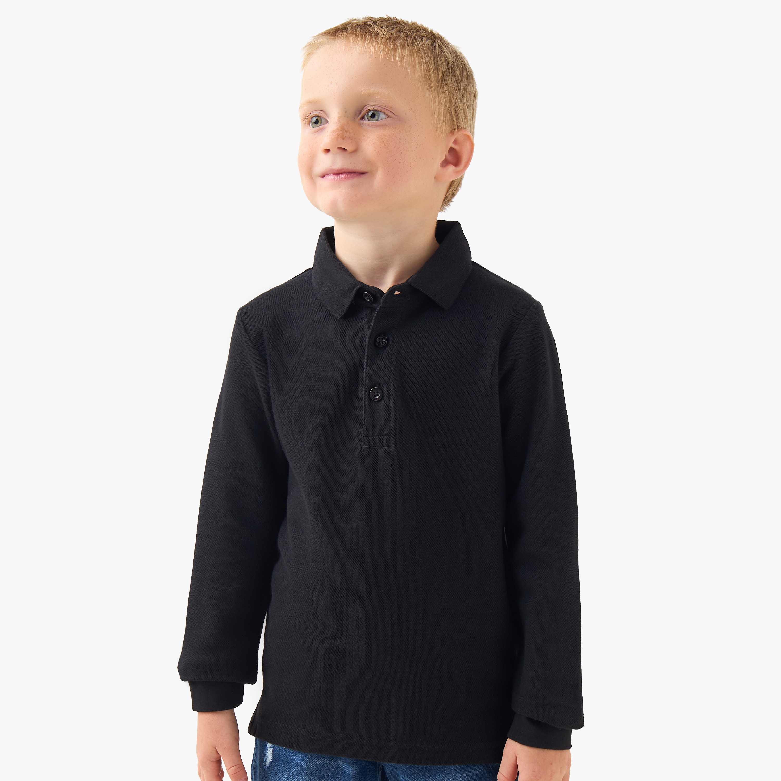 تيشيرت بولو بياقة وأكمام طويلة من جونيورز-boys-clothing-tshirtsandpolos-image-1