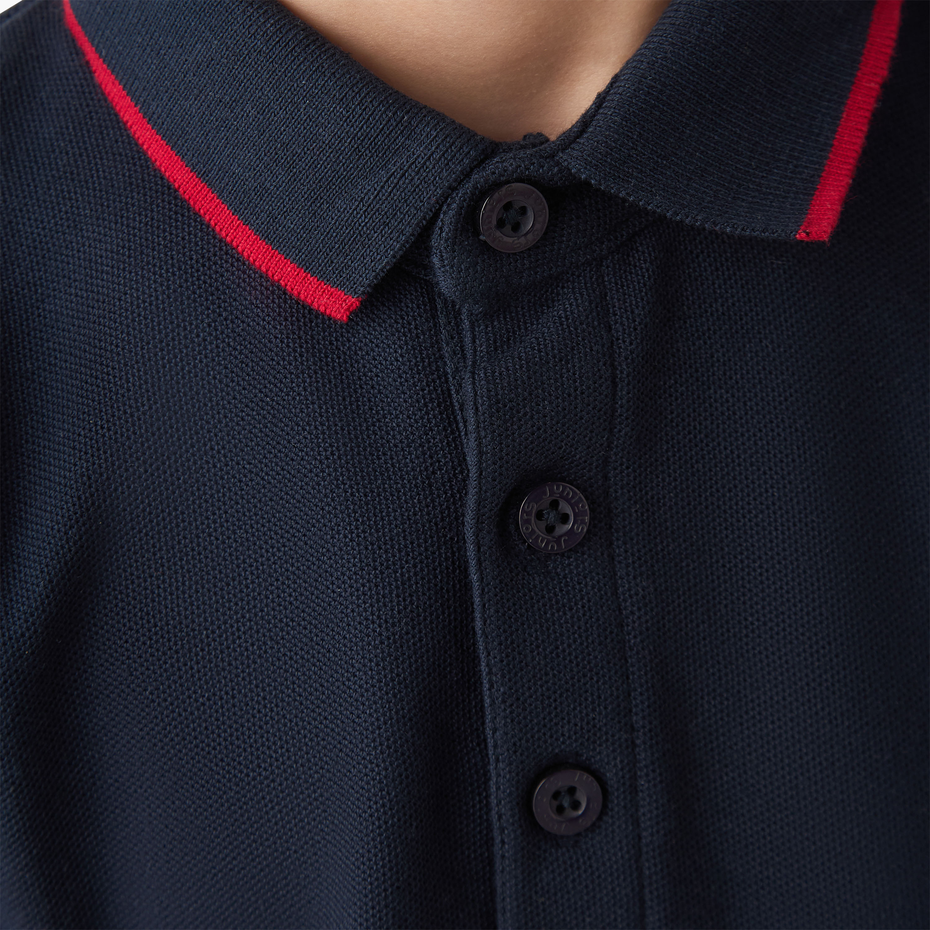 Juniors Boys Polo Neck T-shirt with Contrast Piping - Long Sleeves-boys-clothing-tshirtsandpolos-image-5