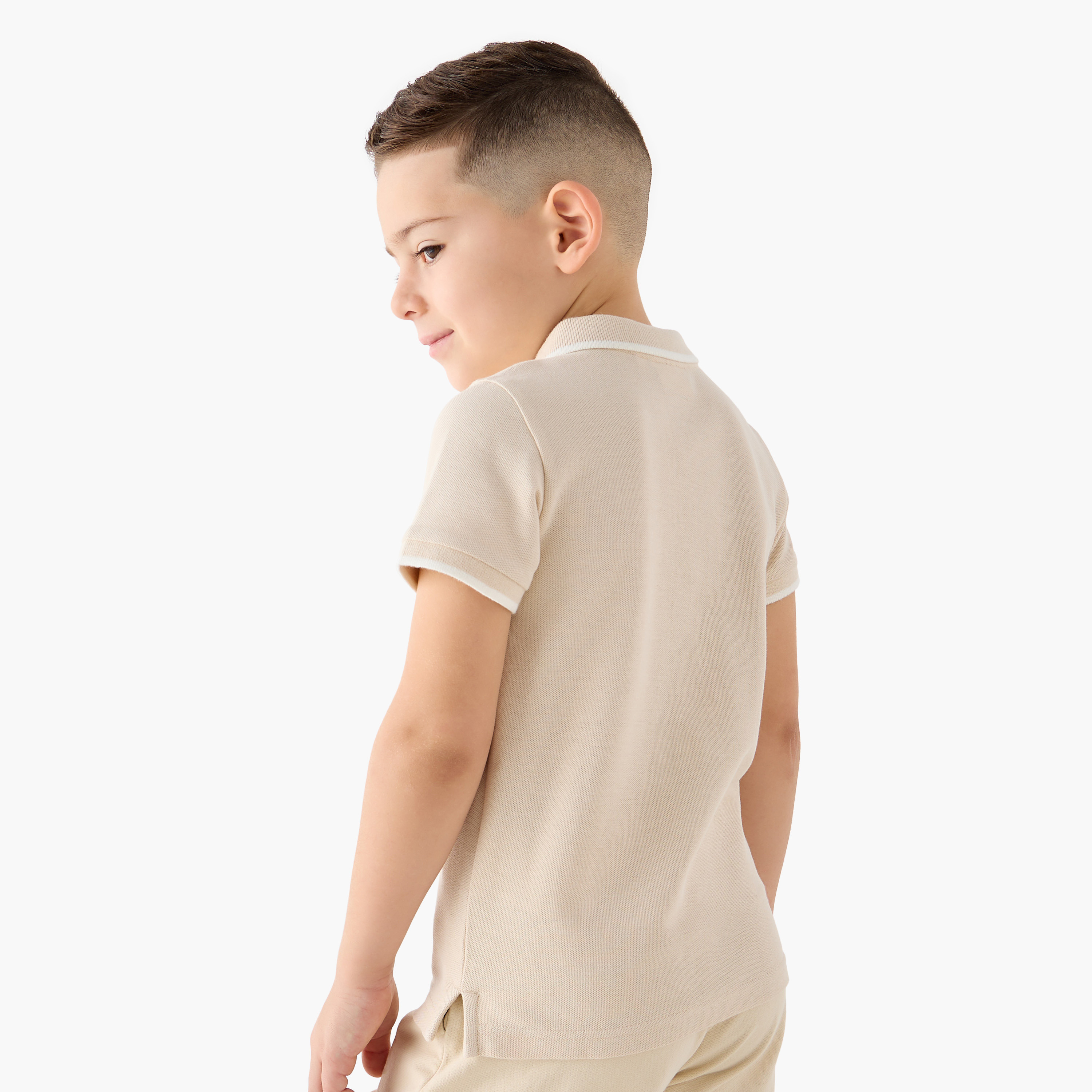 تيشيرت بولو سادة بأكمام قصيرة جونيورز-boys-clothing-tshirtsandpolos-image-3