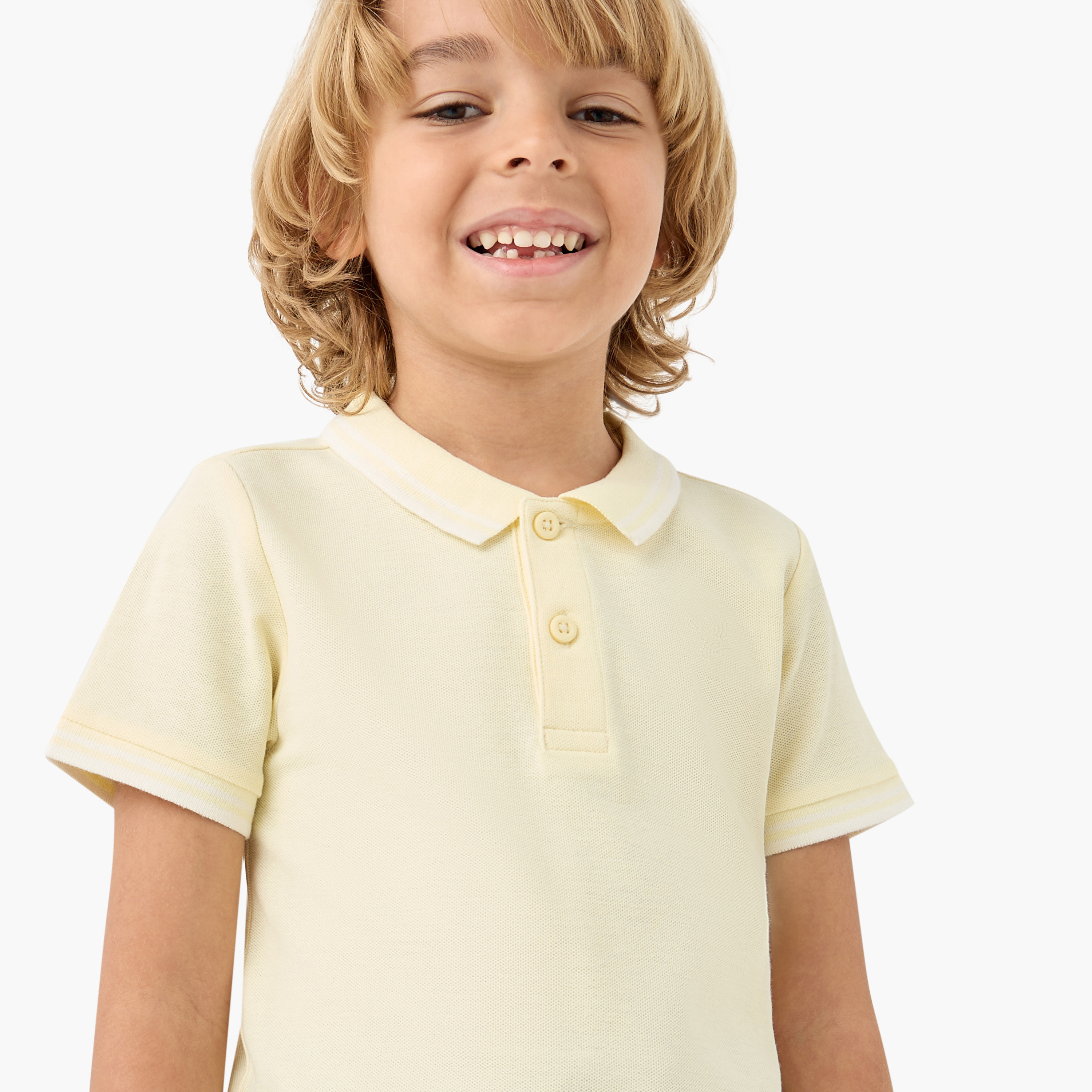 Juniors Solid Polo T-shirt with Short Sleeves-boys-clothing-tshirtsandpolos-image-4
