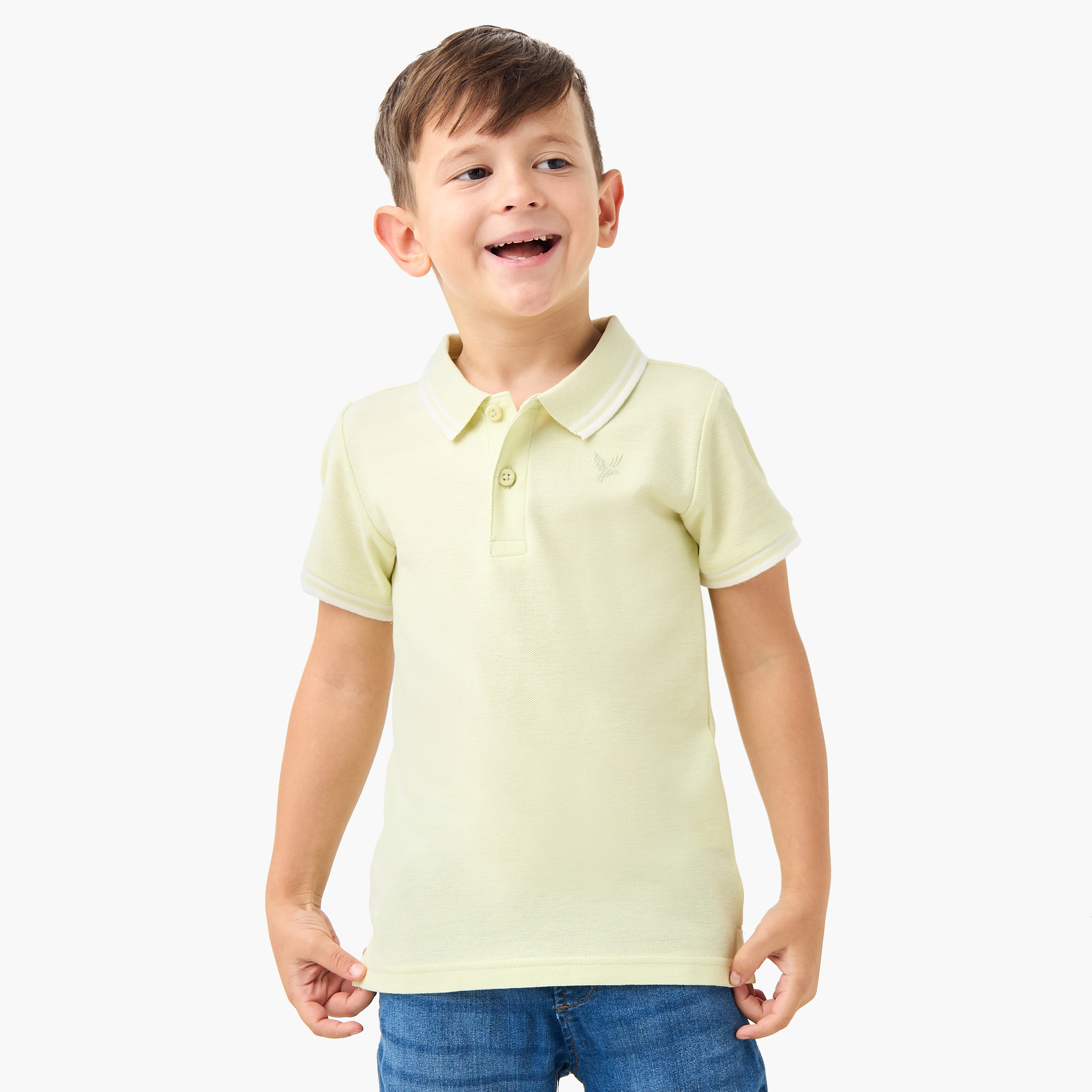 تيشيرت بولو بارز الملمس بأكمام قصيرة من جونيورز-boys-clothing-tshirtsandpolos-image-2