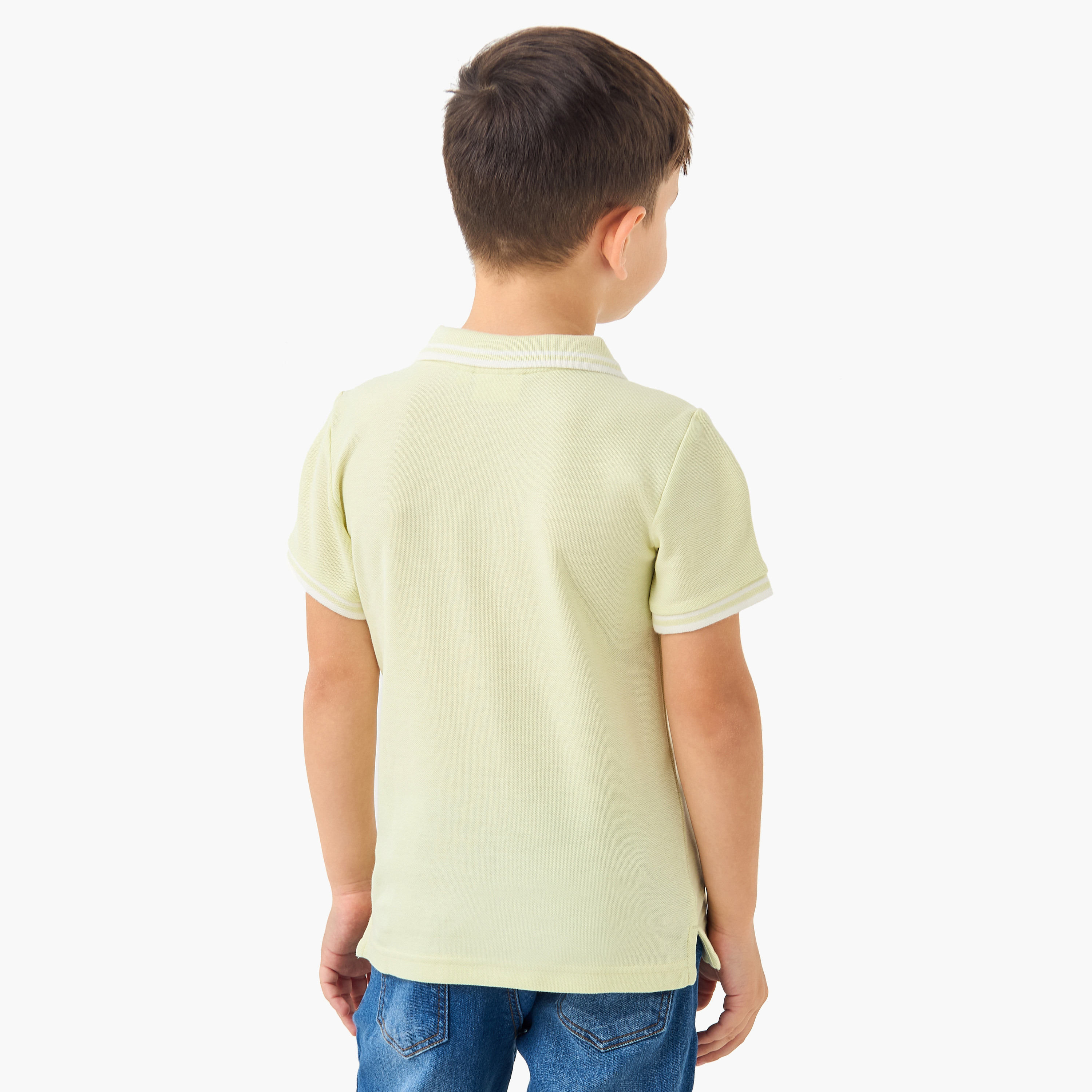 تيشيرت بولو بارز الملمس بأكمام قصيرة من جونيورز-boys-clothing-tshirtsandpolos-image-4