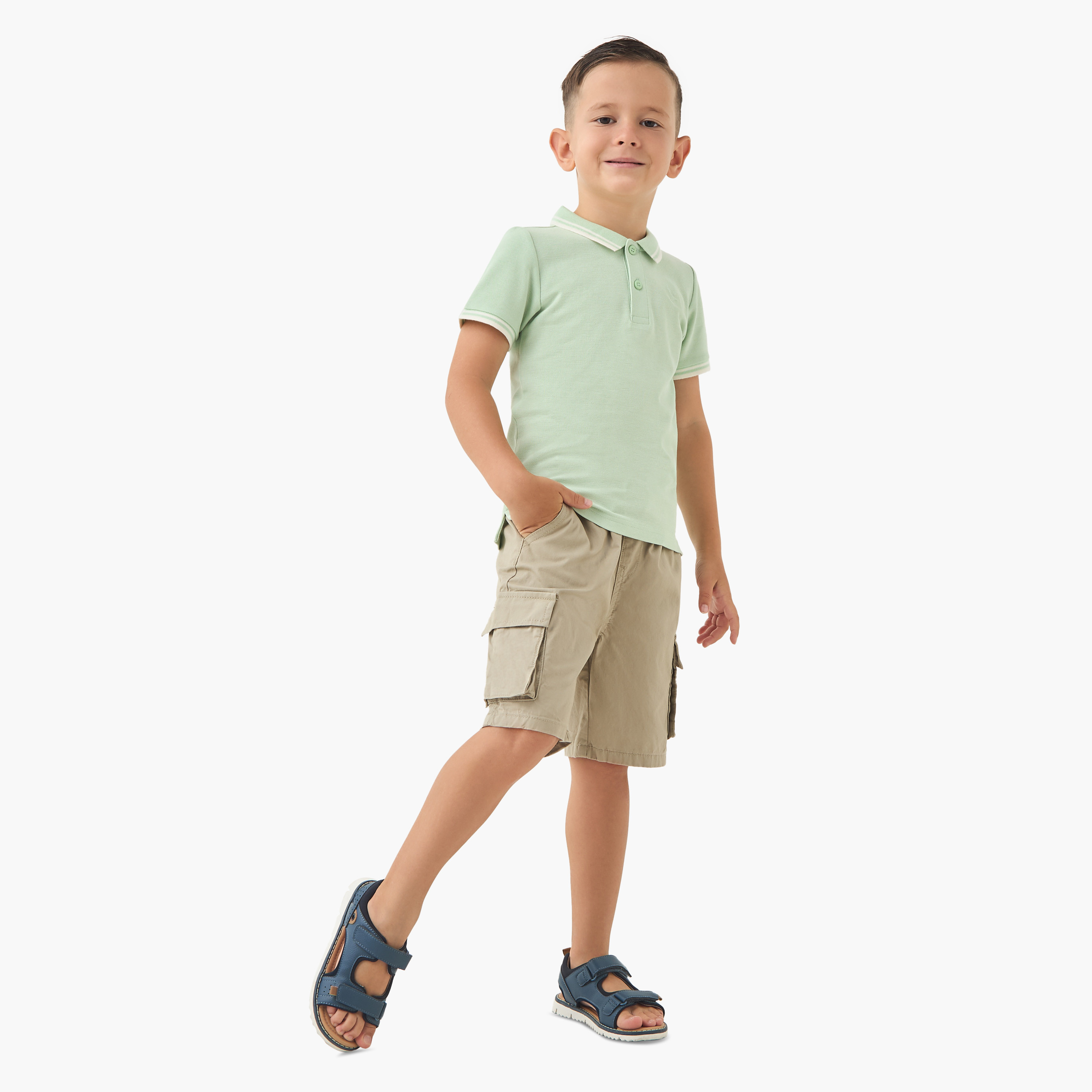 تيشيرت بولو بارز الملمس بأكمام قصيرة من جونيورز-boys-clothing-tshirtsandpolos-image-2