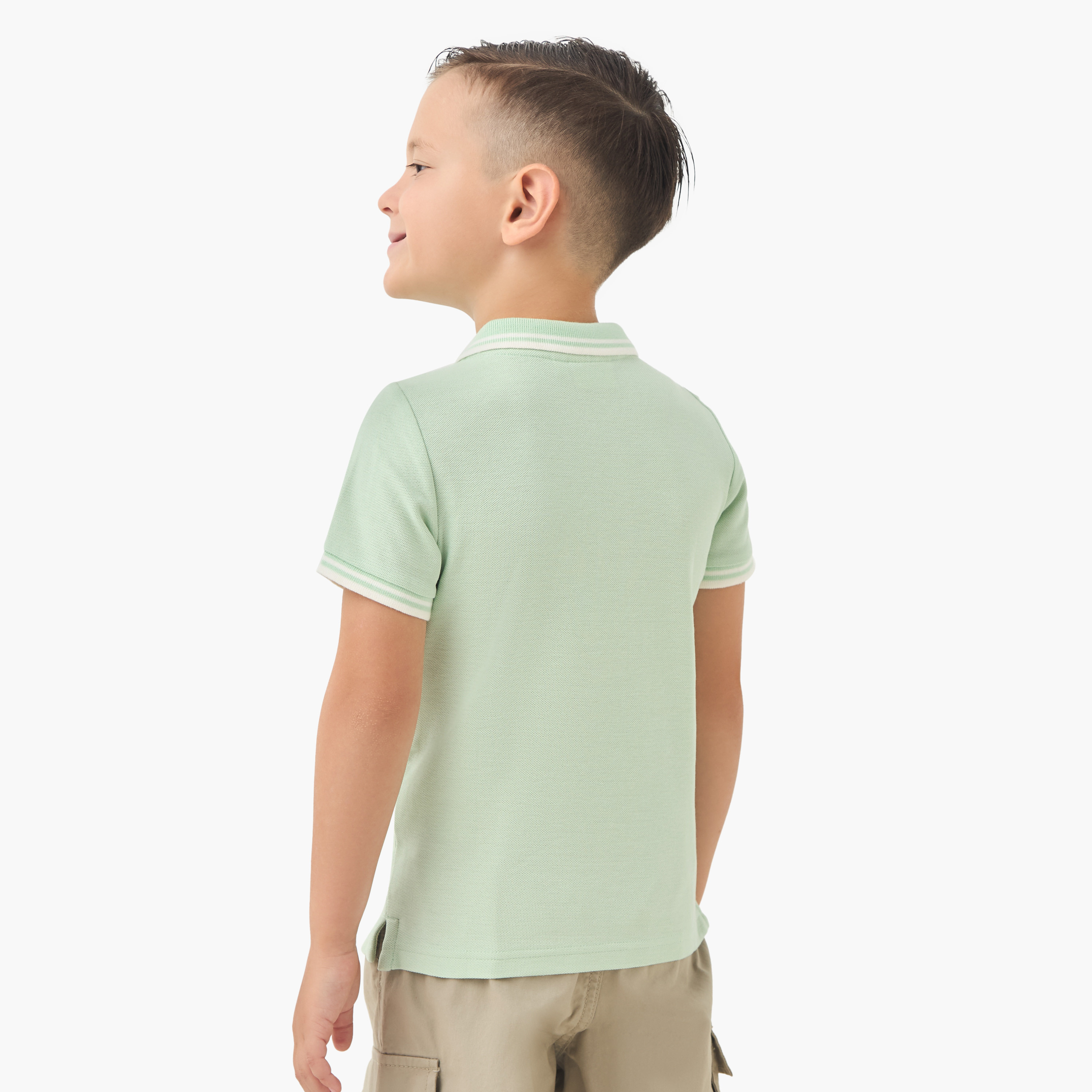 تيشيرت بولو بارز الملمس بأكمام قصيرة من جونيورز-boys-clothing-tshirtsandpolos-image-3