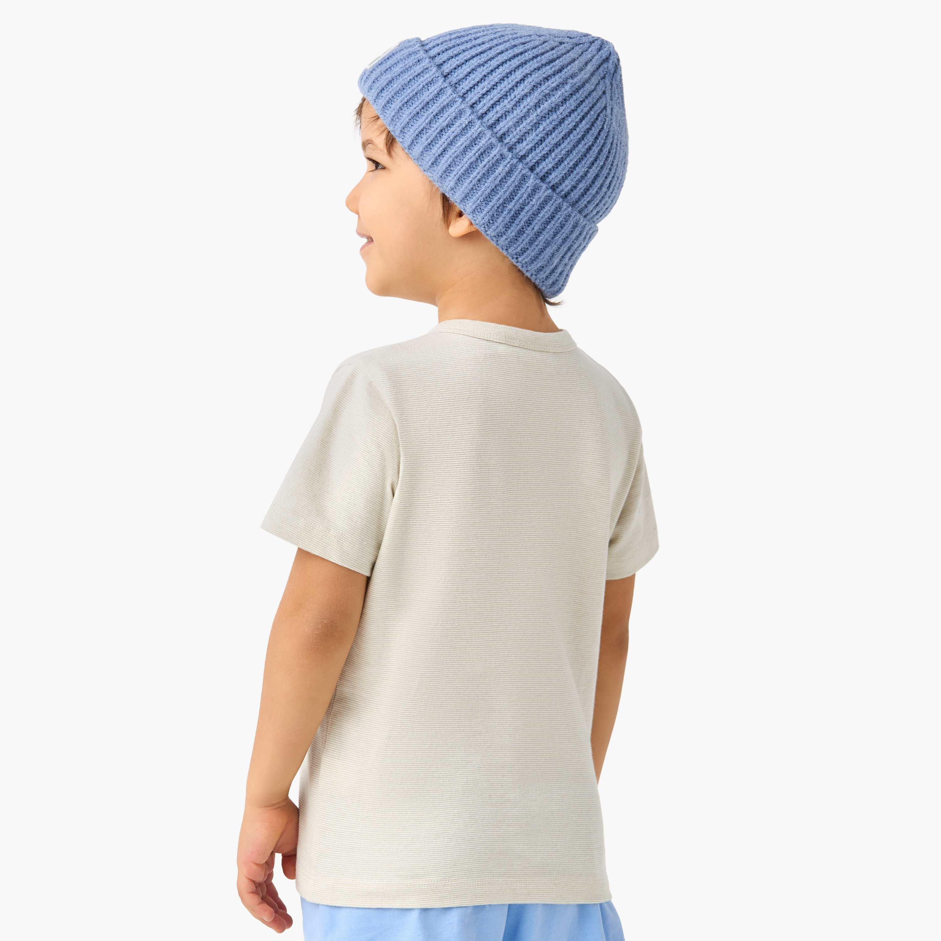 Juniors Solid Henley Neck T-shirt with Short Sleeves and Pocket-boys-clothing-tshirtsandpolos-image-3
